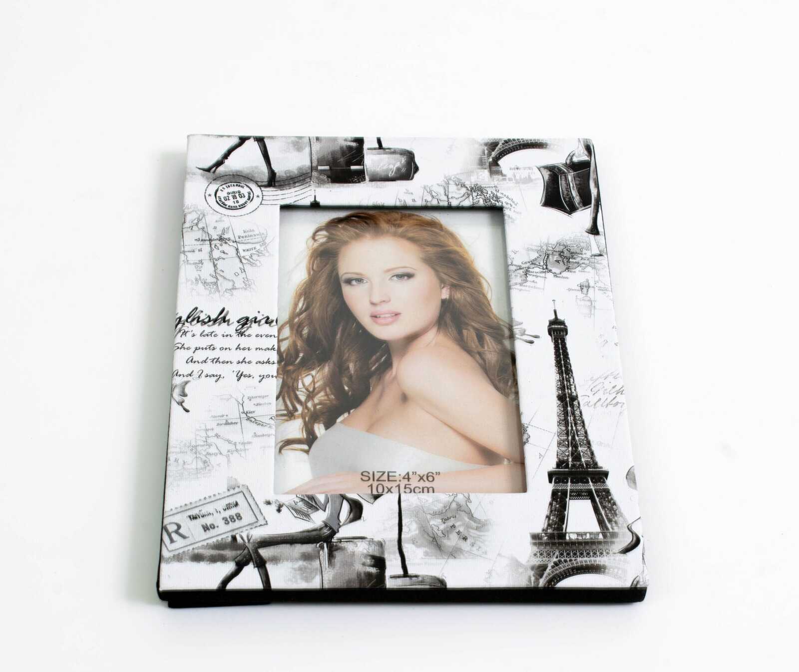 rama-foto-piele-ecologica-paris-alb-negru-10cm-x-15cm