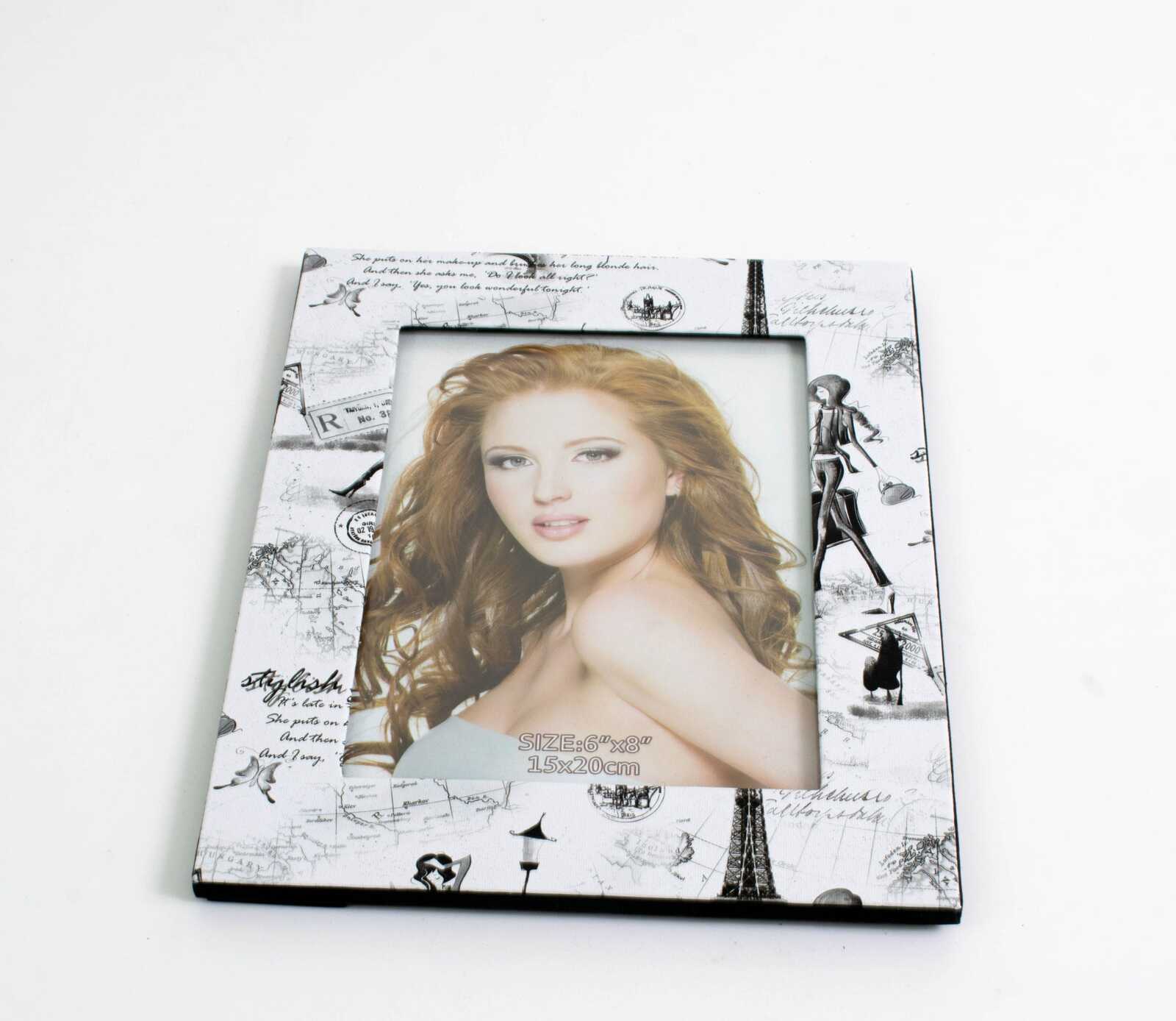 rama-foto-piele-ecologica-parisul-alb-negru-15cm-x-20cm