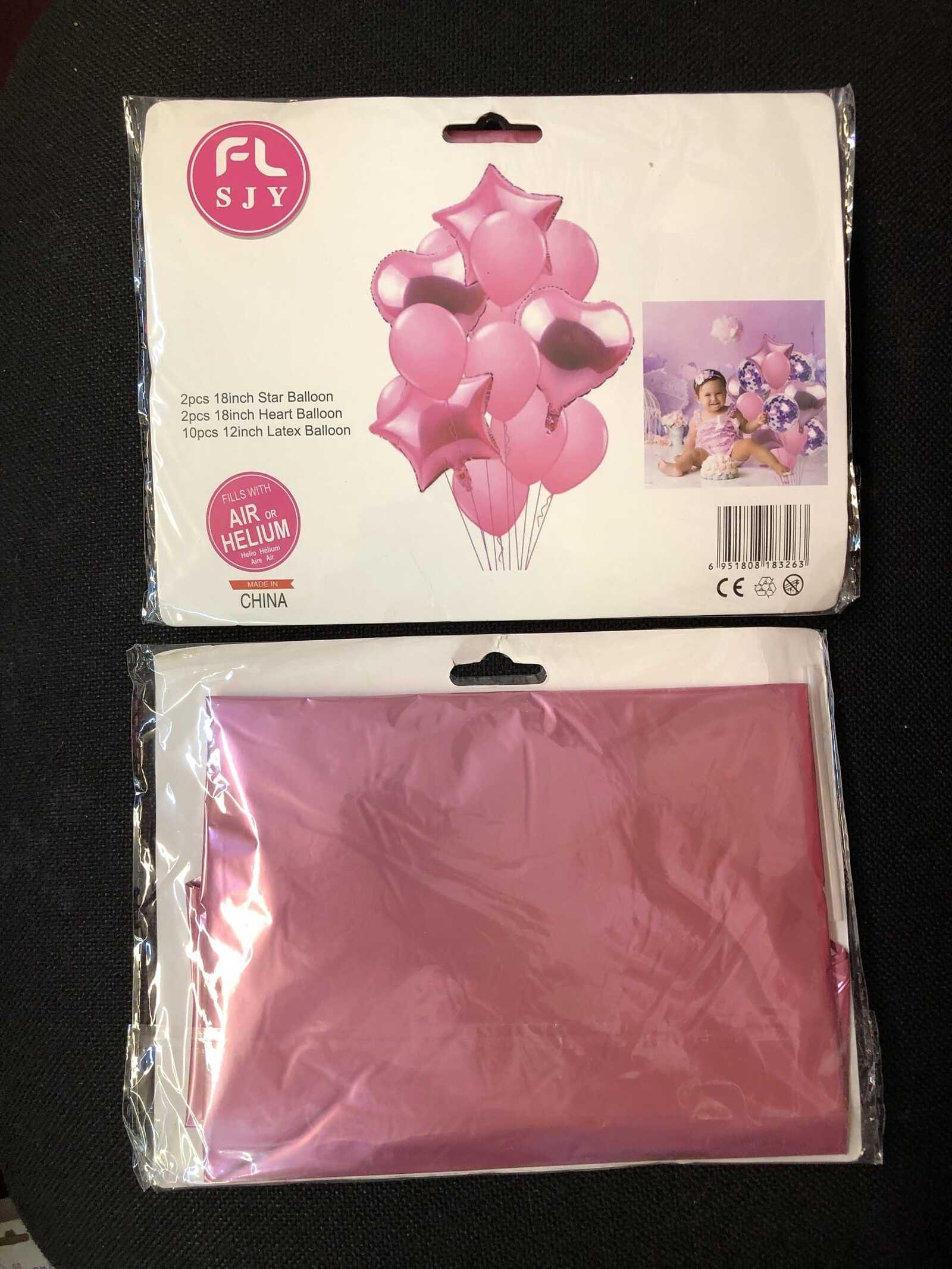 baloane-14set-2-stele-2-inimi-10-rotunde-roz