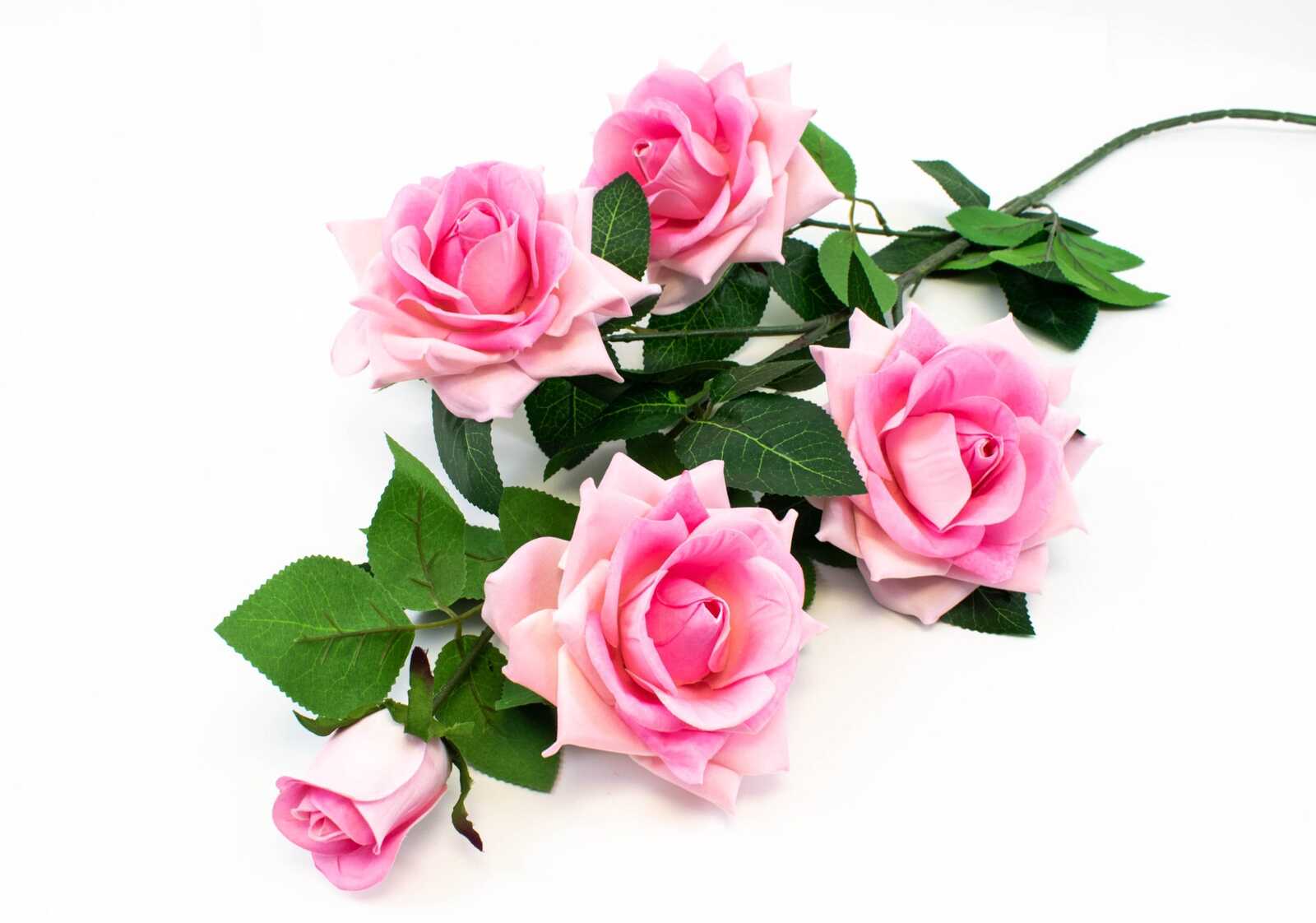 flori-artificiale-fir-trandafir-cu-5-flori-roz