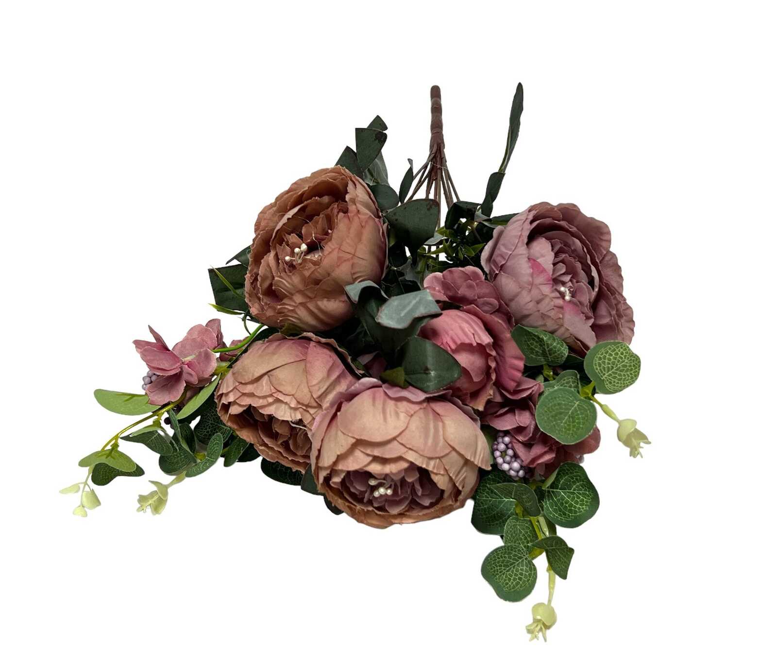 flori-artificiale-buchet-5-bujori-1-boboc-5-eucalipt-mov-prafuit