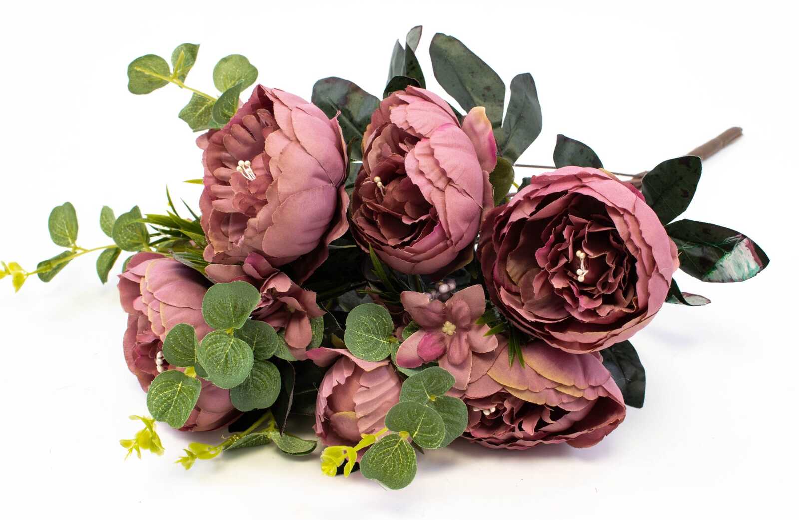 flori-artificiale-buchet-5-bujori-1-boboc-5-eucalipt-mov-prafuit