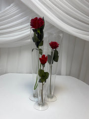 Vaza Sticla Conica Transparenta 40cm, 50cm, 60cm