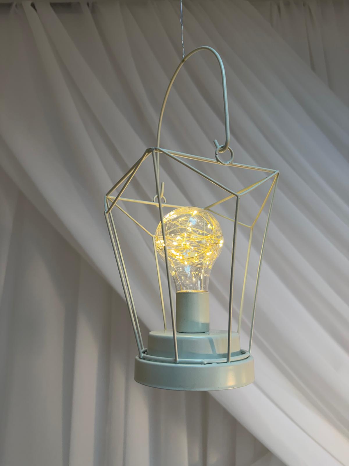 Lampa Metal Cu Baterii Patrat, Hexagon, Rotund