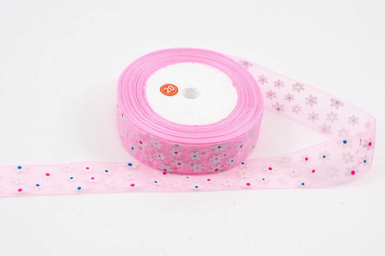 panglica-organza-floricele-2cm22m-roz