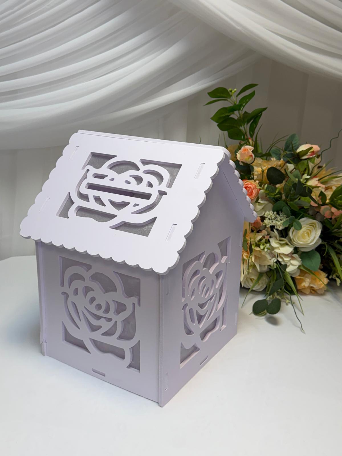 Cutie Dar Casuta Trandafir 31,5x26x39cm