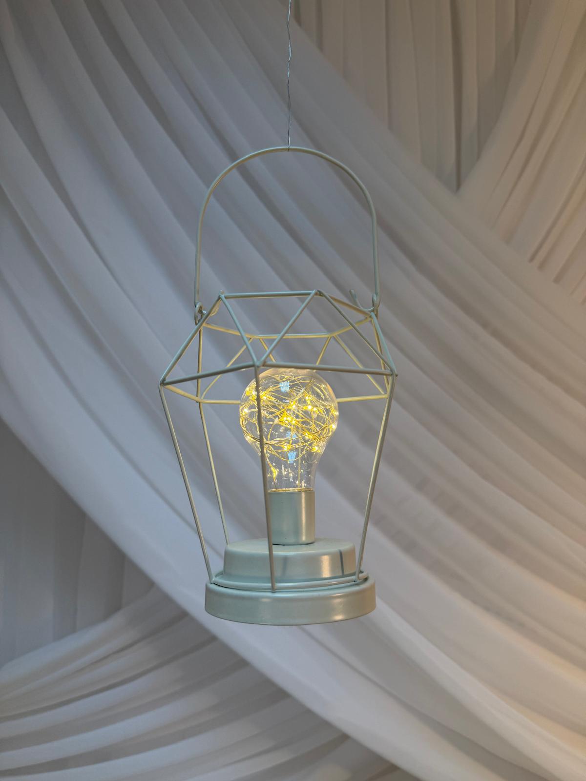 Lampa Metal Cu Baterii Patrat, Hexagon, Rotund