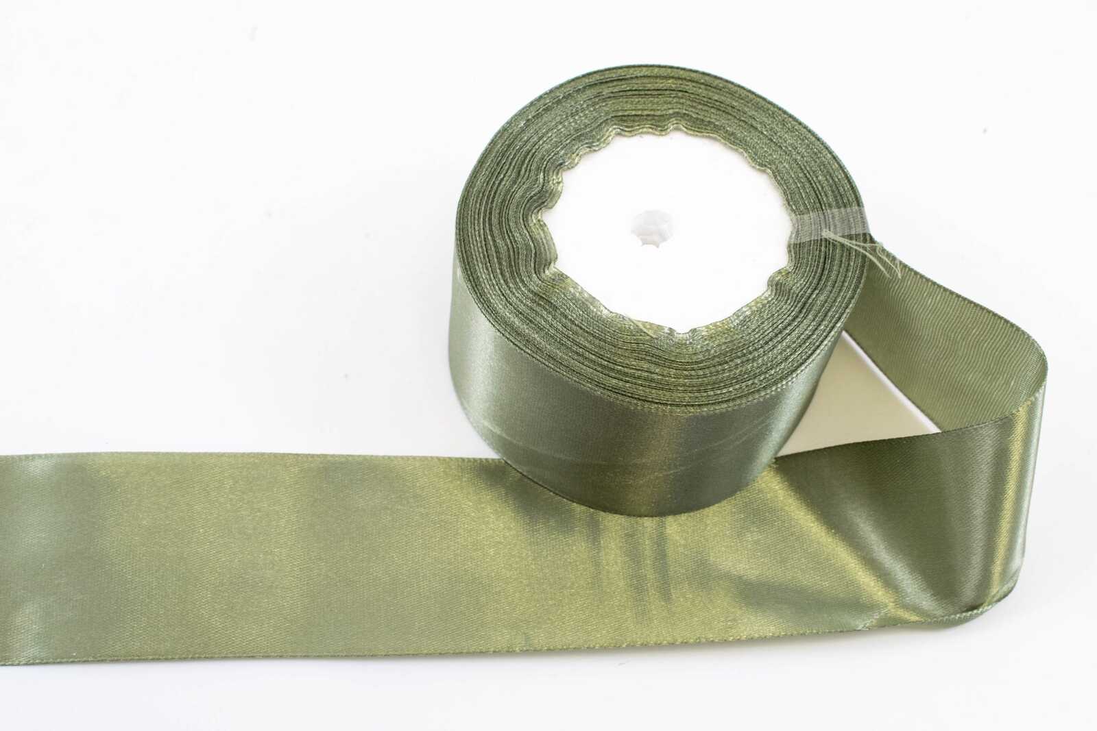 panglica-satin-5cm22m-olive-inchis-125