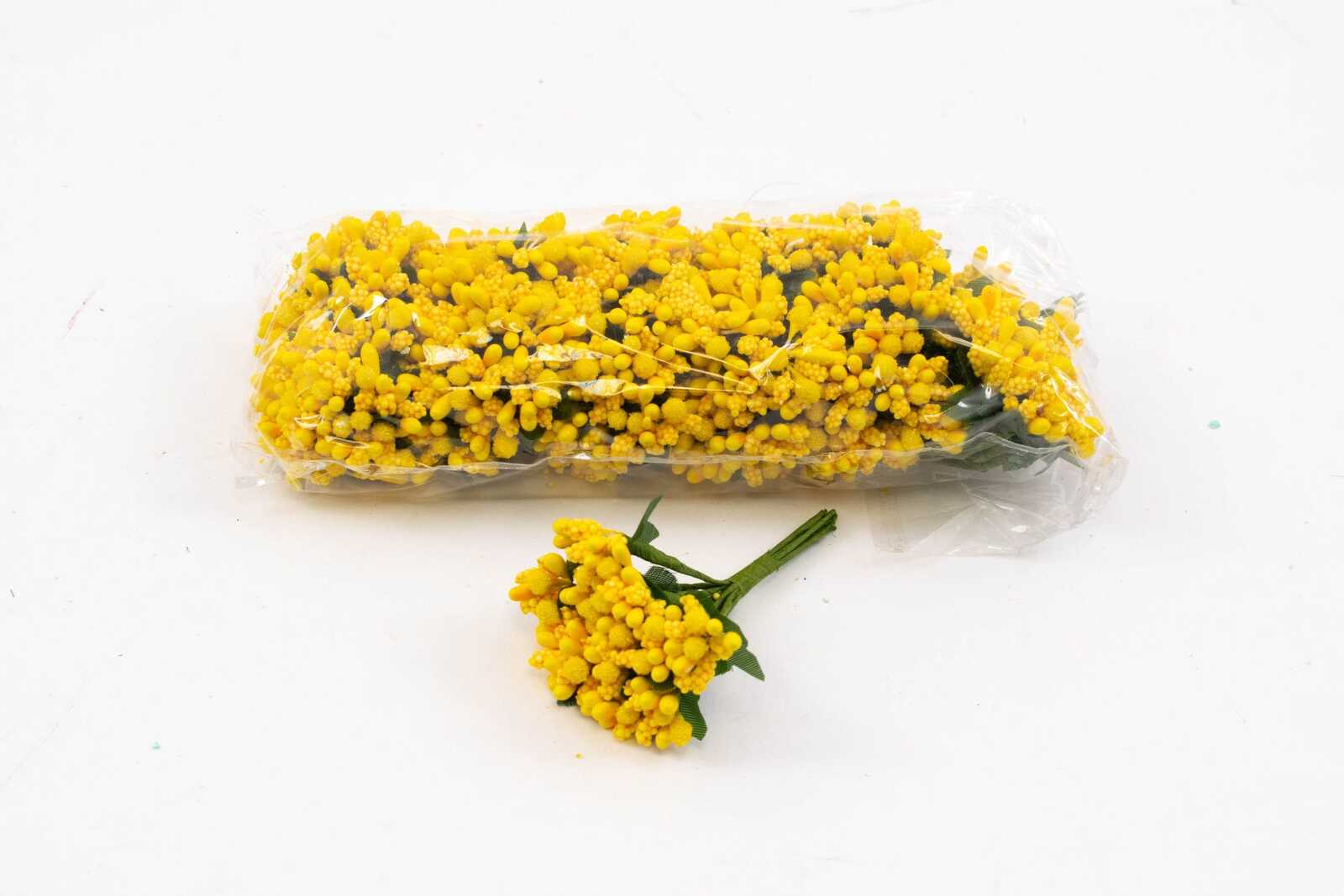 stamine-artificiale-144set-galben-inchis