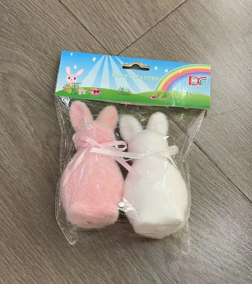 Decoratiune Paste Iepuri Polistiren 2/set 14,5cm