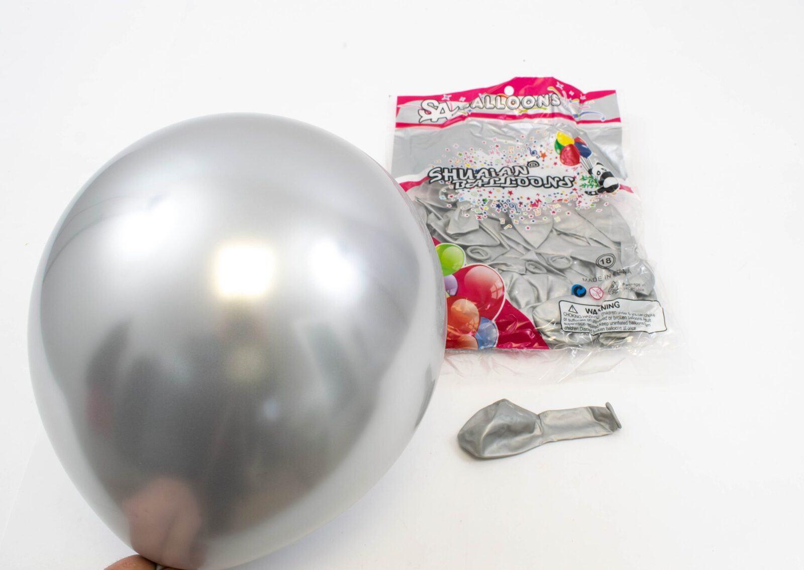 baloane-50set-10-argintiu-cromat
