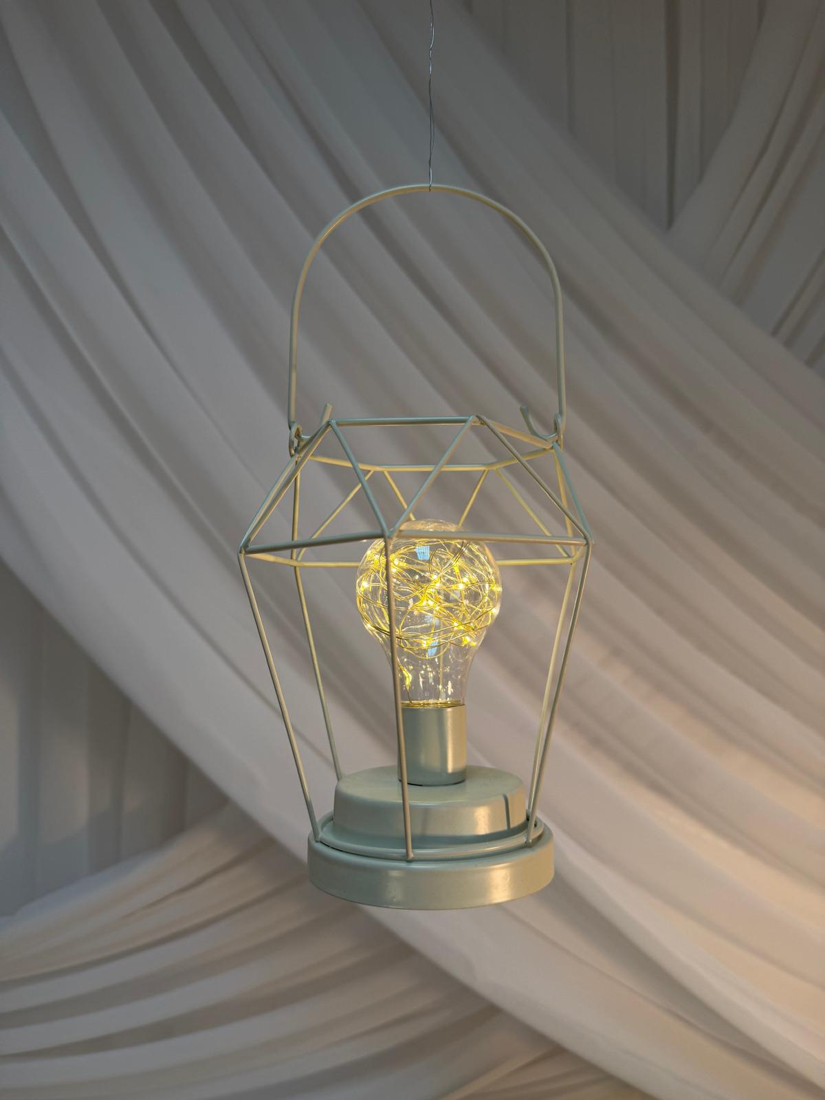 Lampa Metal Cu Baterii Patrat, Hexagon, Rotund