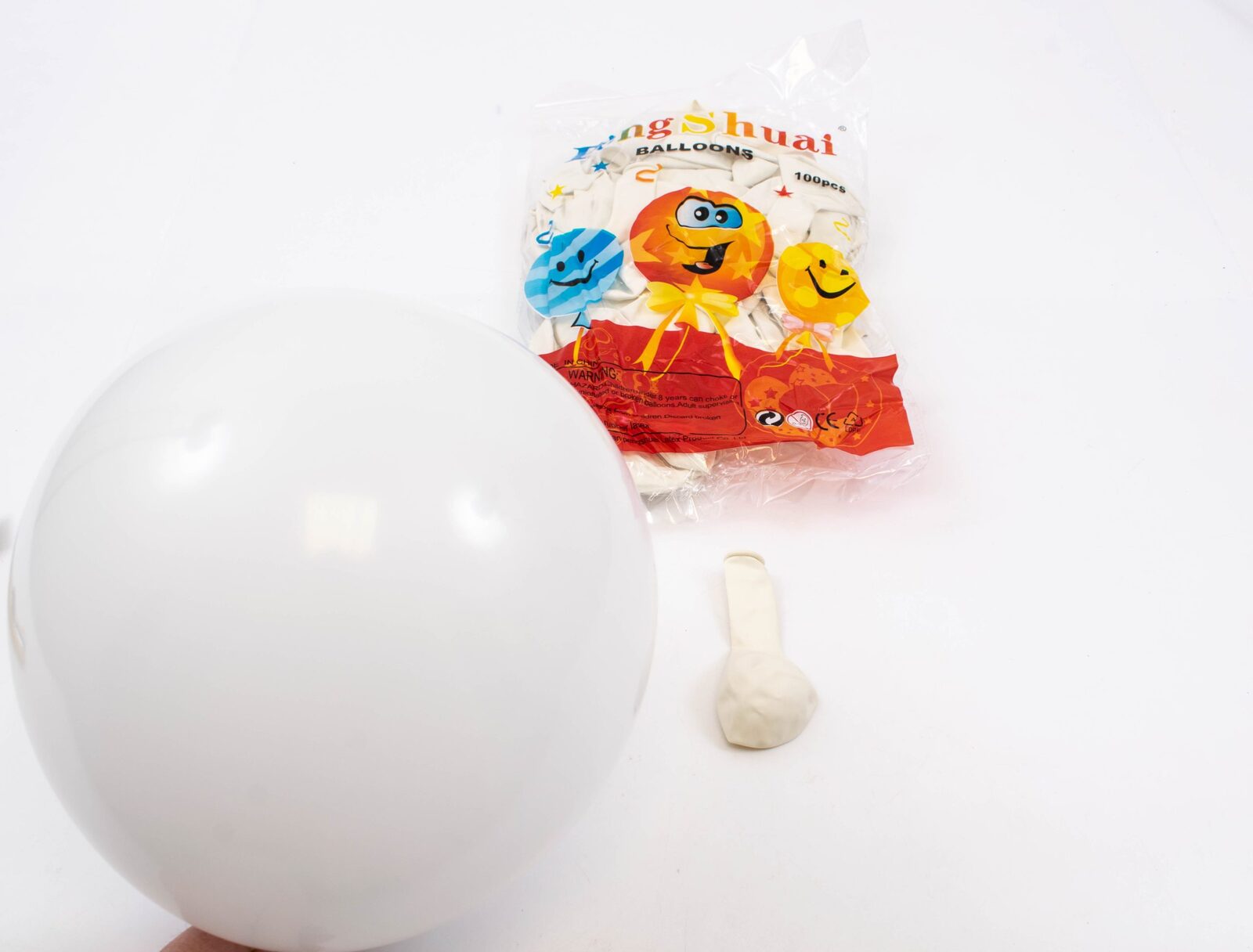 baloane-100set-10-25cm-alb-mat