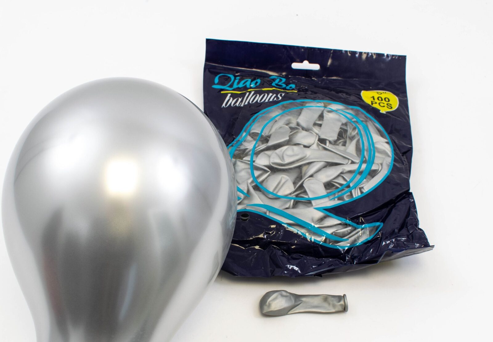 baloane-100set-5-12cm-argintiu-cromat