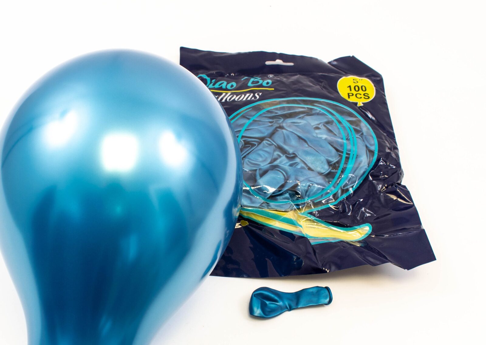 baloane-100set-5-12cm-cromat-albastru