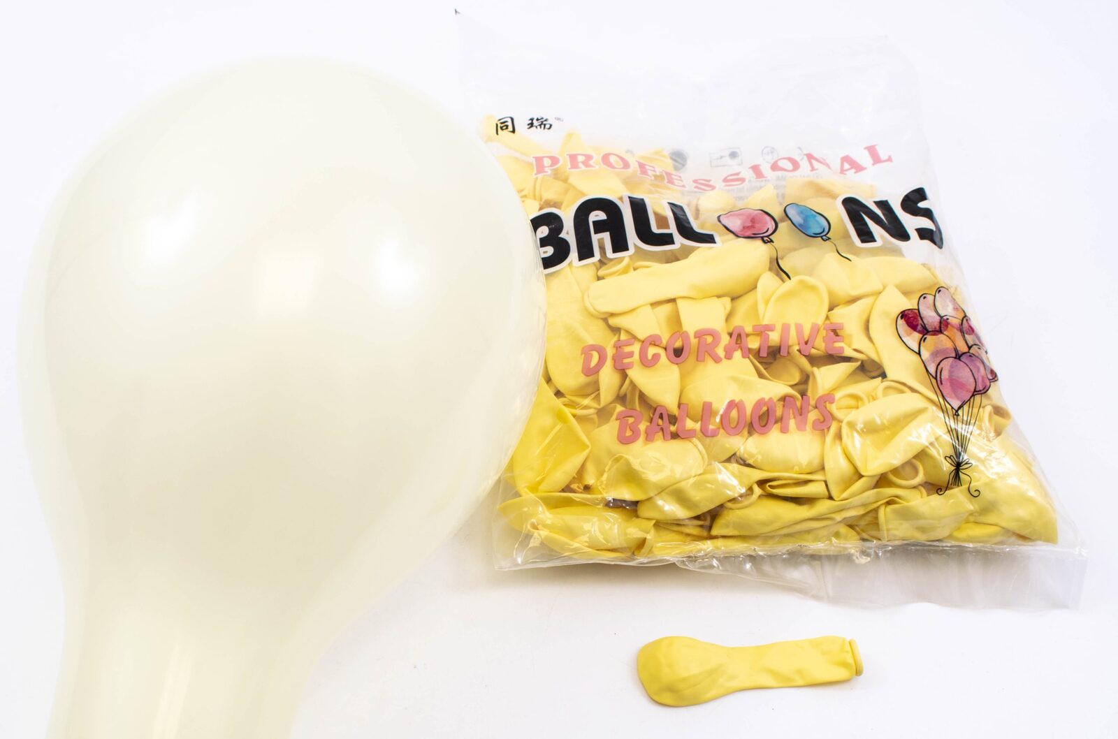 baloane-200set-5-12cm-colori-mate-macarons-galben