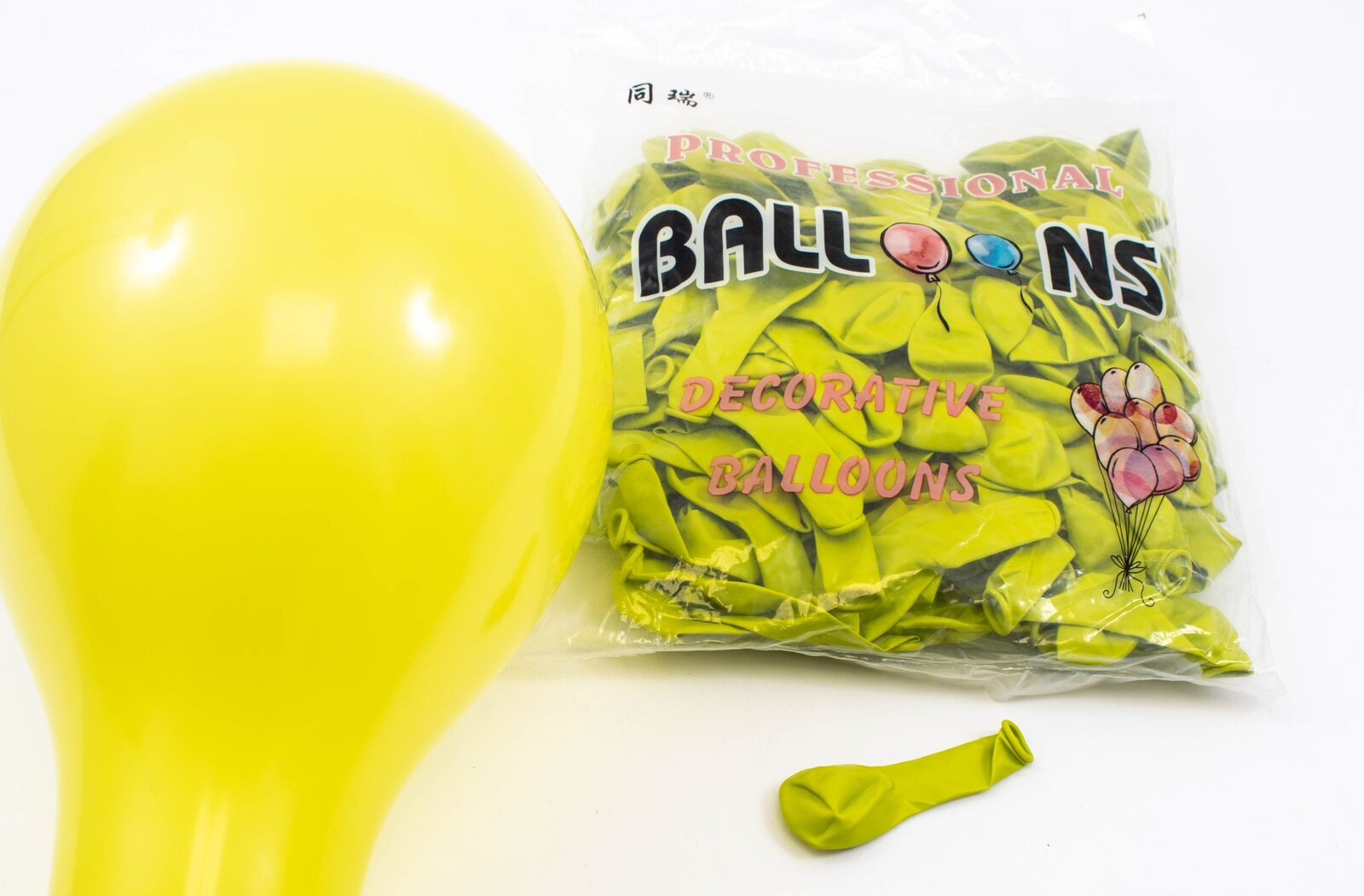 baloane-200set-5-12cm-colori-mate-macarons-verde-deschis