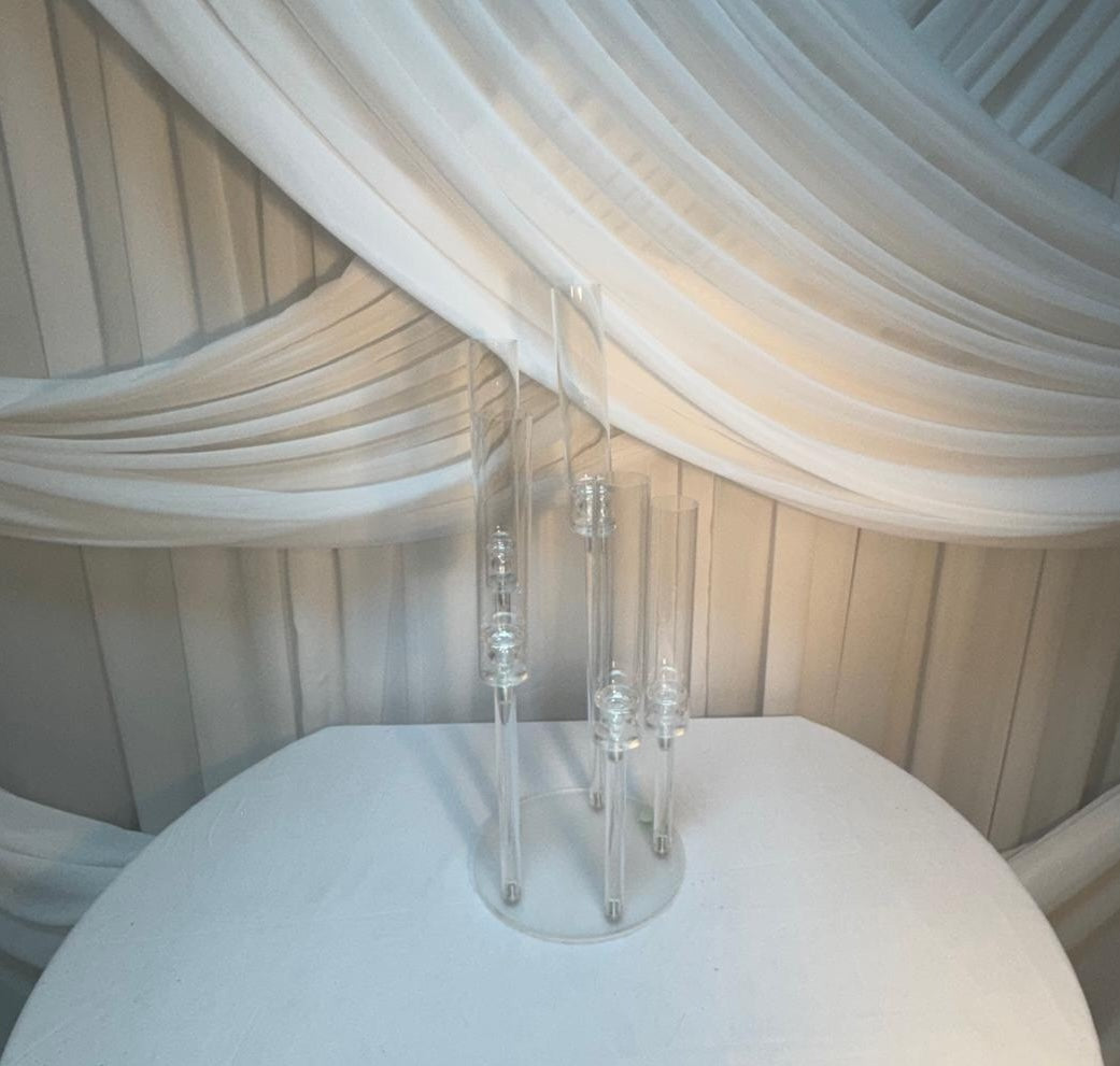 Suport Acrilic Pentru Lumanari Cu 5 Brate Mic