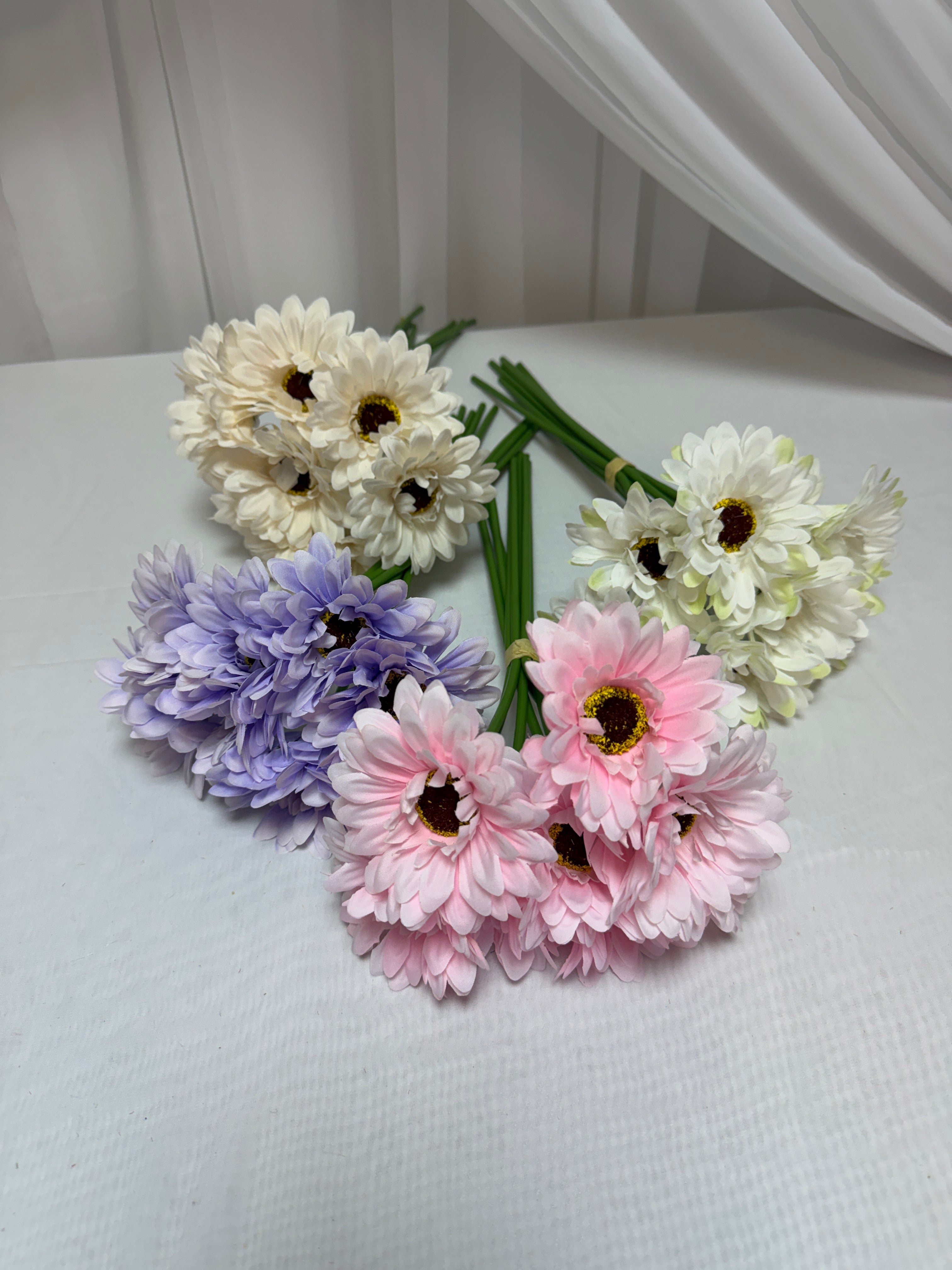 Gerbera Textil Buchet Legat 8 Fire