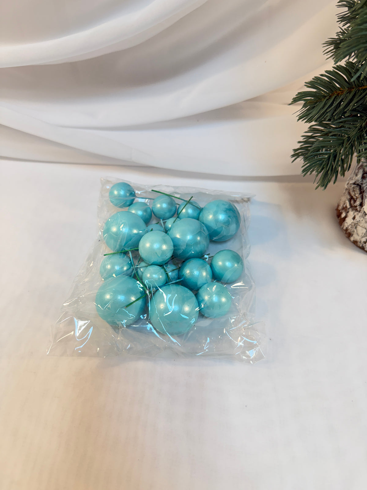 Ornamente Glob cu Sarma 20/set Bleu Sidefat