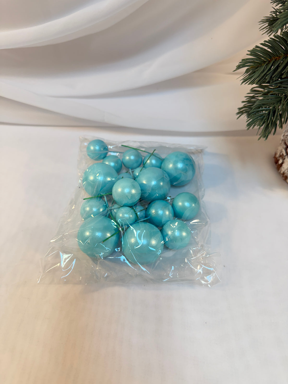 Ornamente Glob cu Sarma 20/set Bleu Sidefat