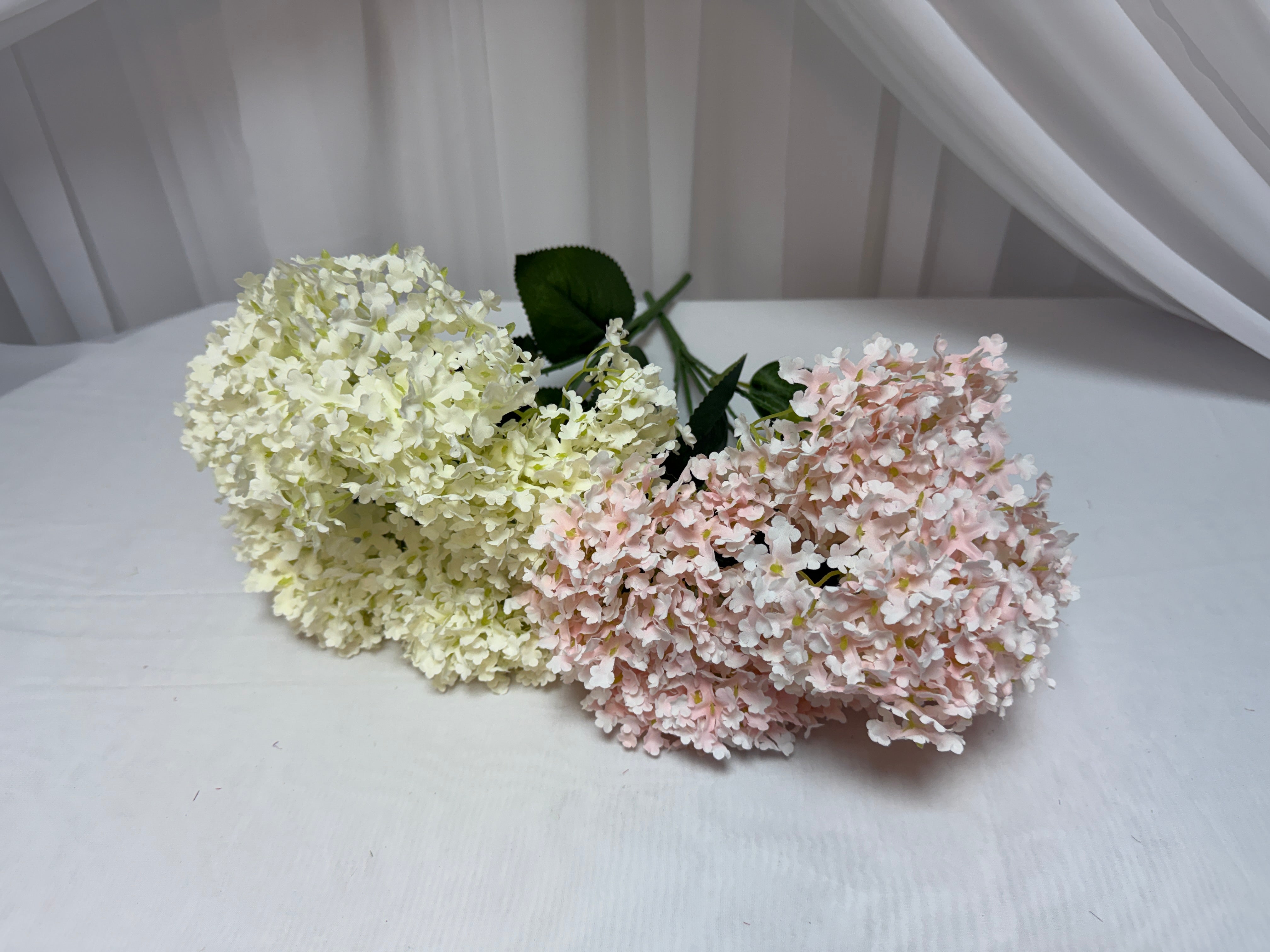 Flori Artificiale Buchet Hortensii Marunte Alb