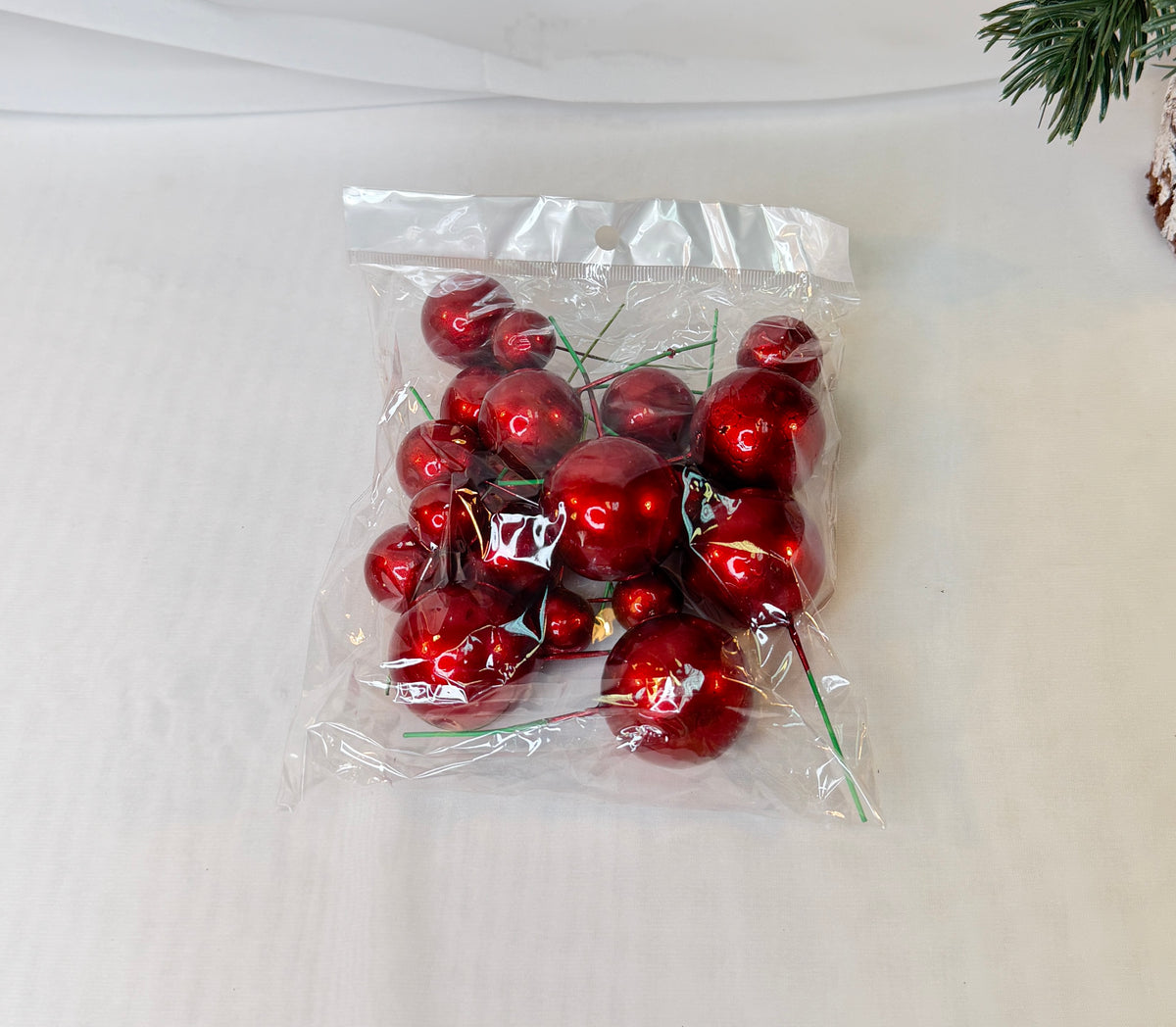 Ornamente Glob cu Sarma 20/set Rosu Sidefat