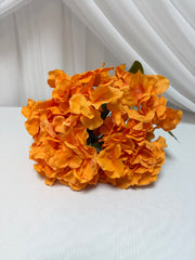 Buchet 5 Hortensii Artificiale Portocaliu