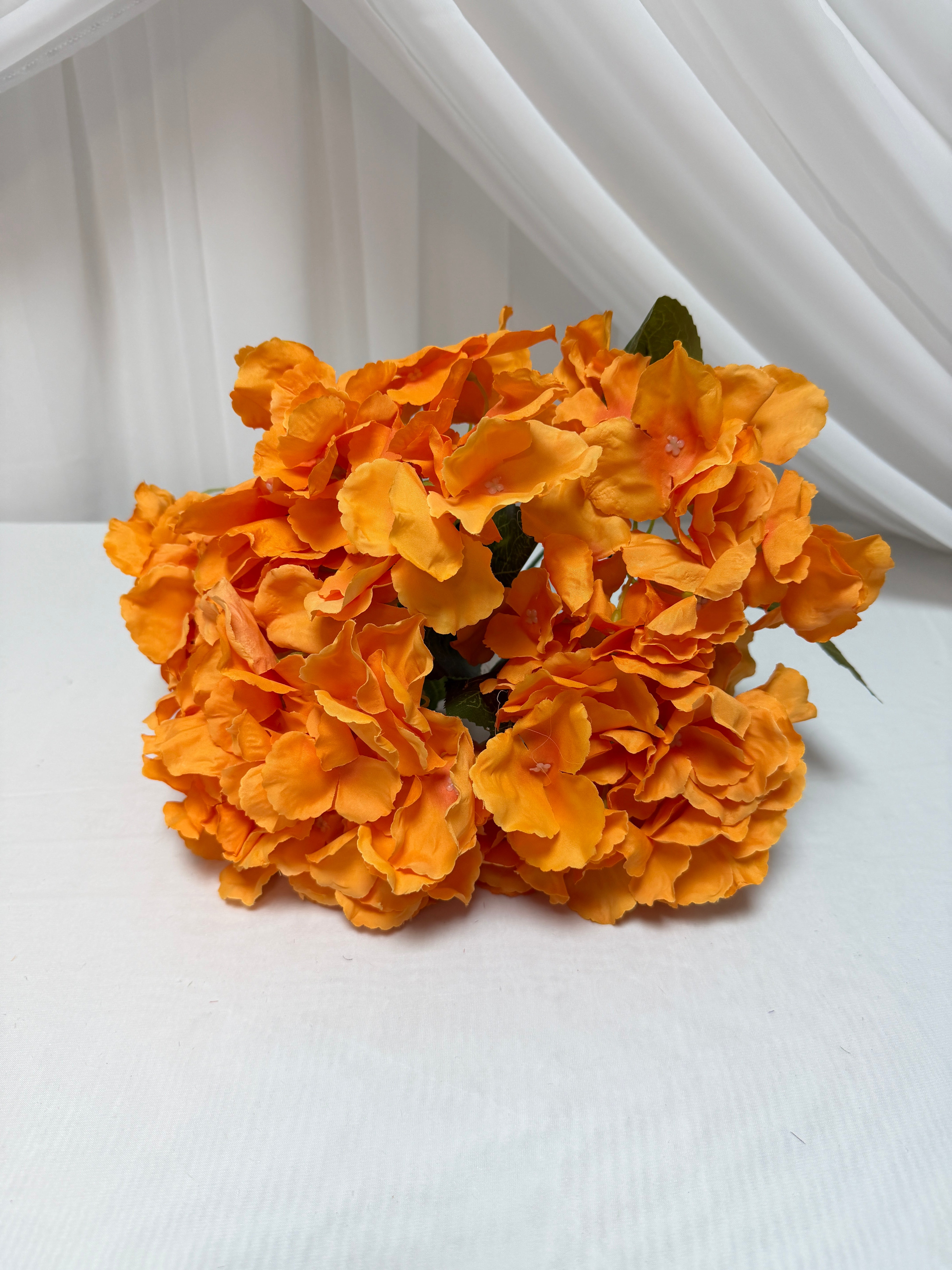 Buchet 5 Hortensii Artificiale Portocaliu