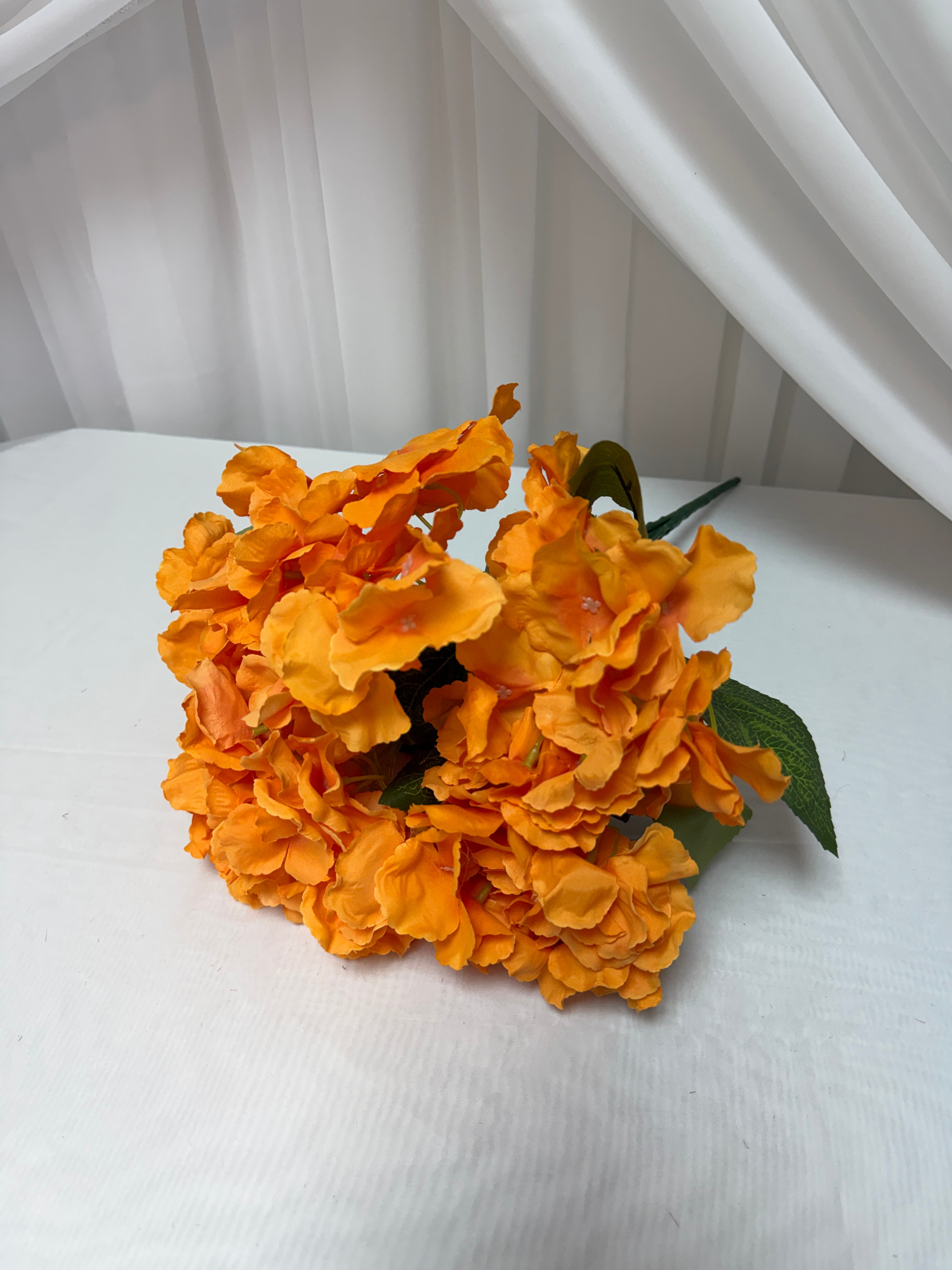 Buchet 5 Hortensii Artificiale Portocaliu