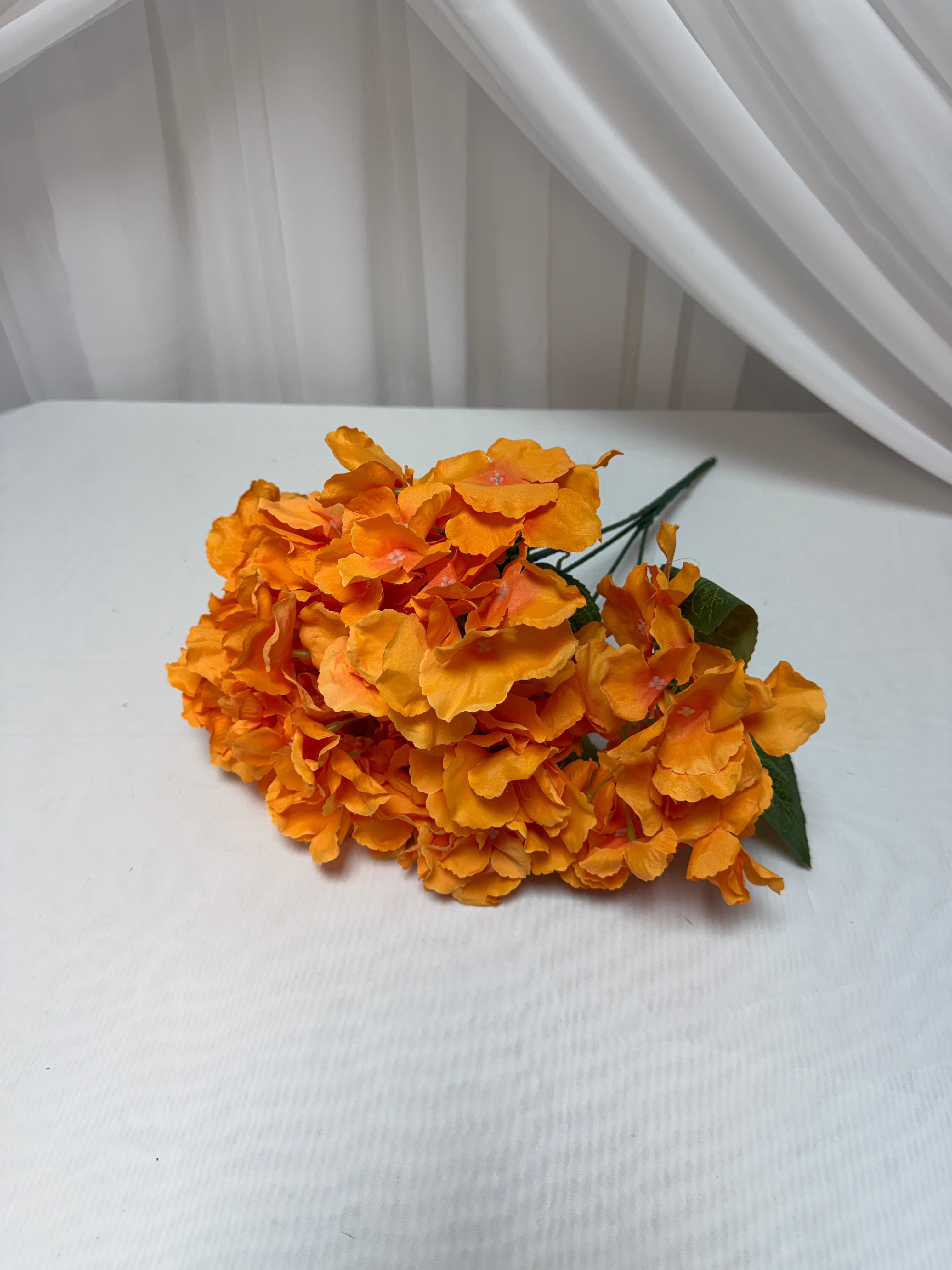 Buchet 5 Hortensii Artificiale Portocaliu