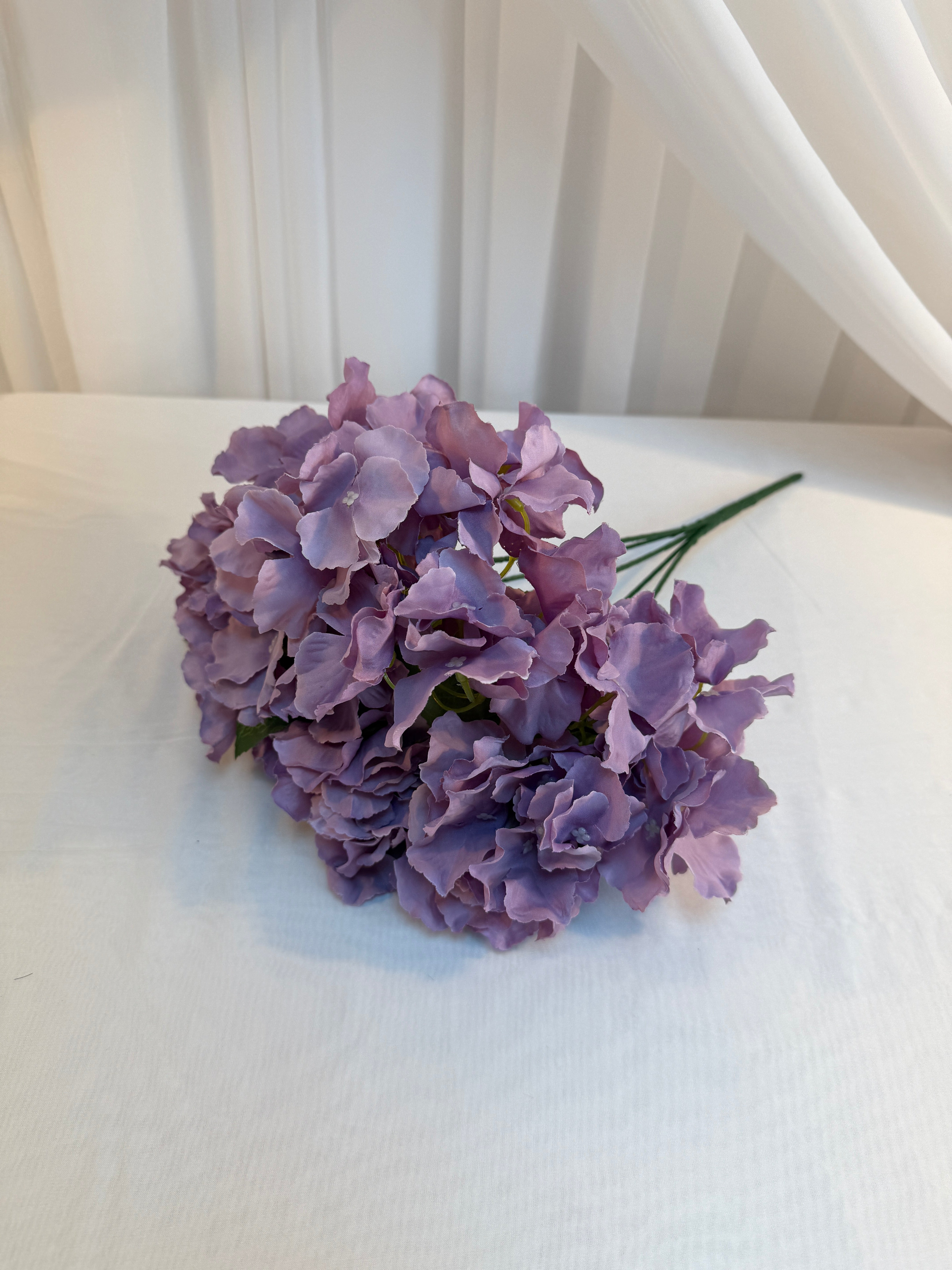Flori Artificiale Buchet 5 Hortensii Mov Prafuit