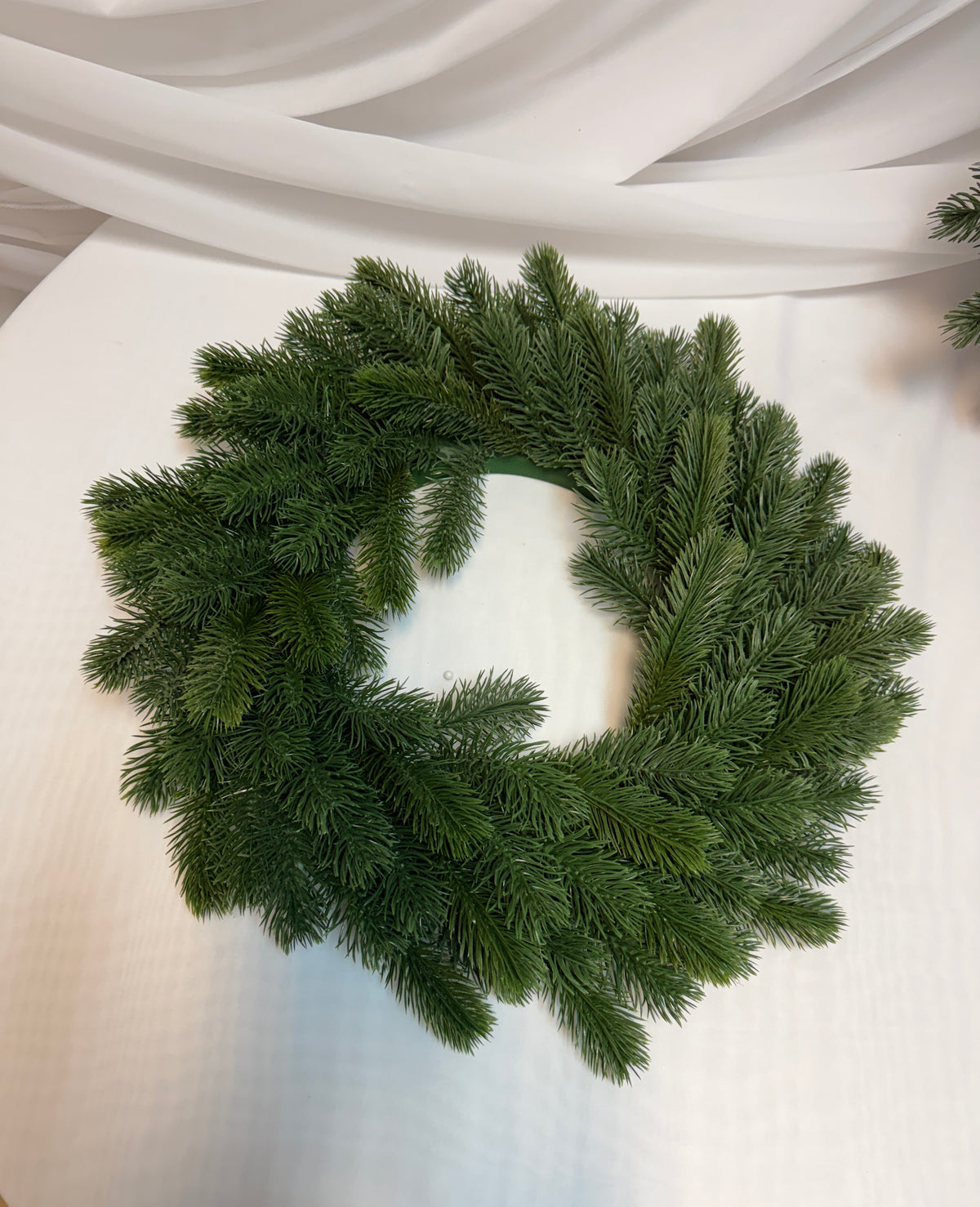Coroniță de Brad Artificial Verde, 48 cm – Decorațiune Crăciun