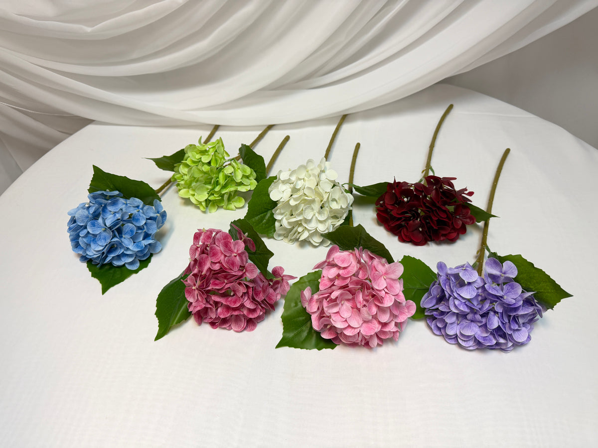 Hortensie Artificiala Cu 1 Floare Silicon