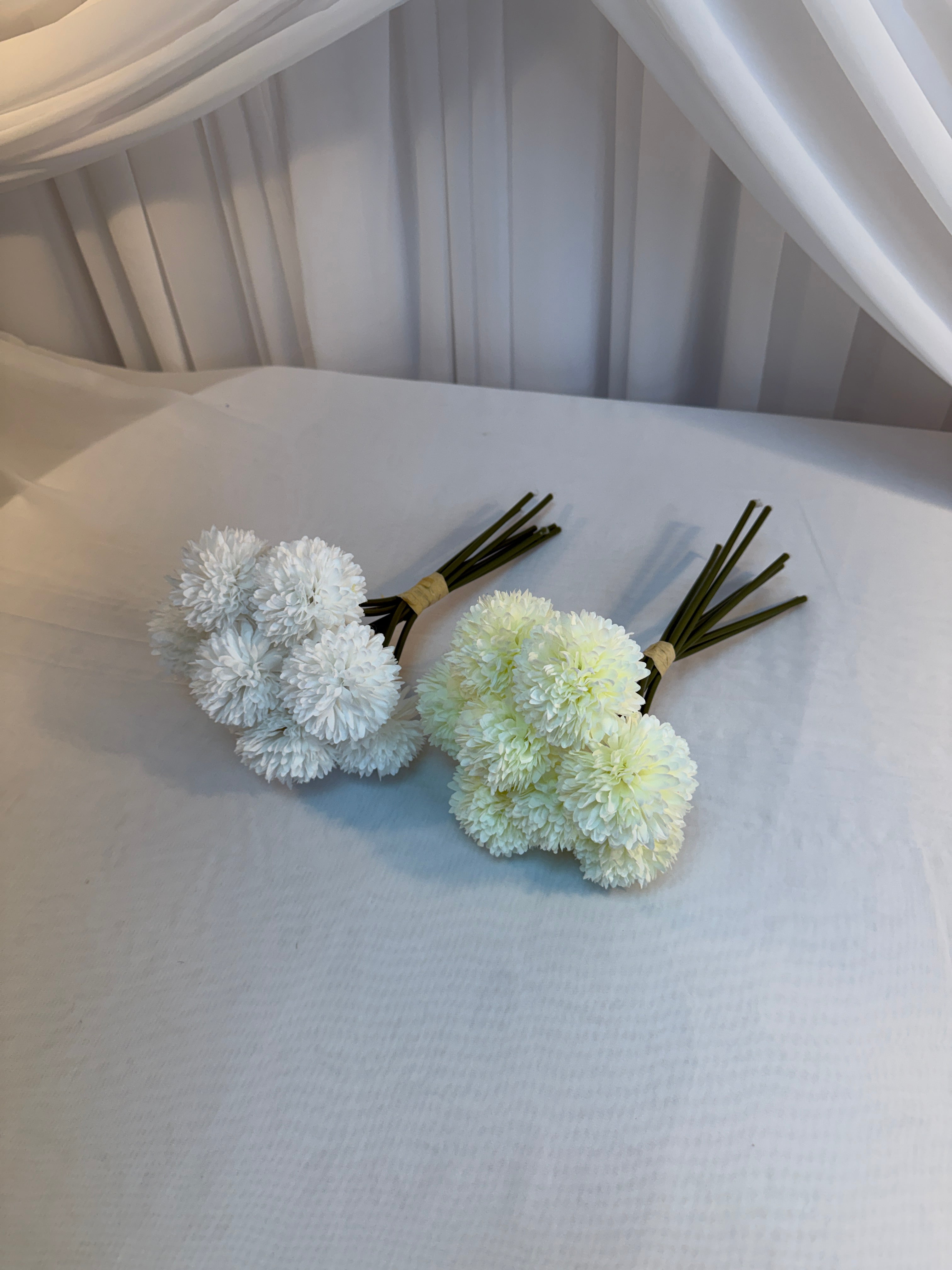 Crizanteme Artificiale Buchet Legat 8 Fire