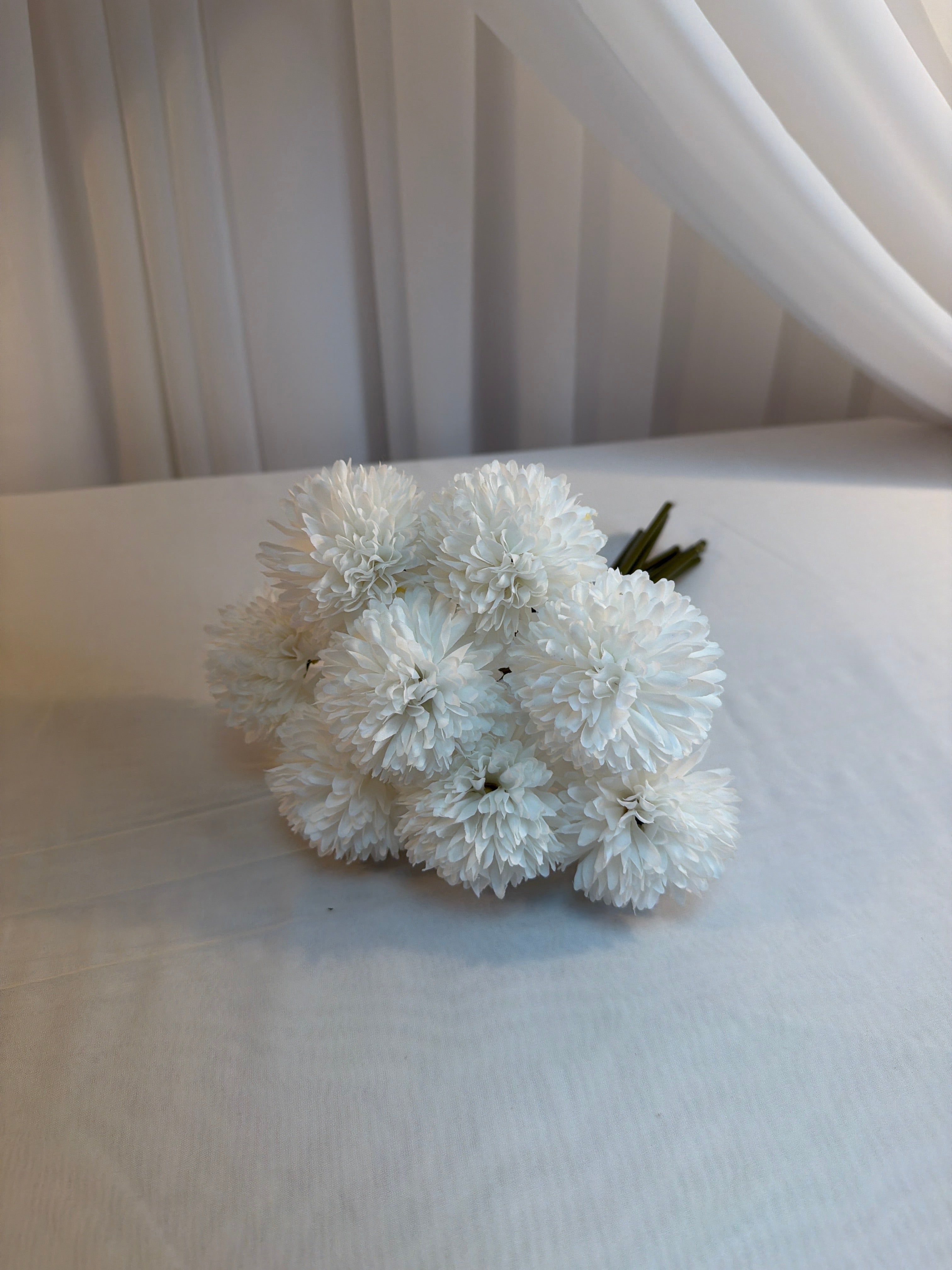 Crizanteme Artificiale Buchet Legat 8 Fire