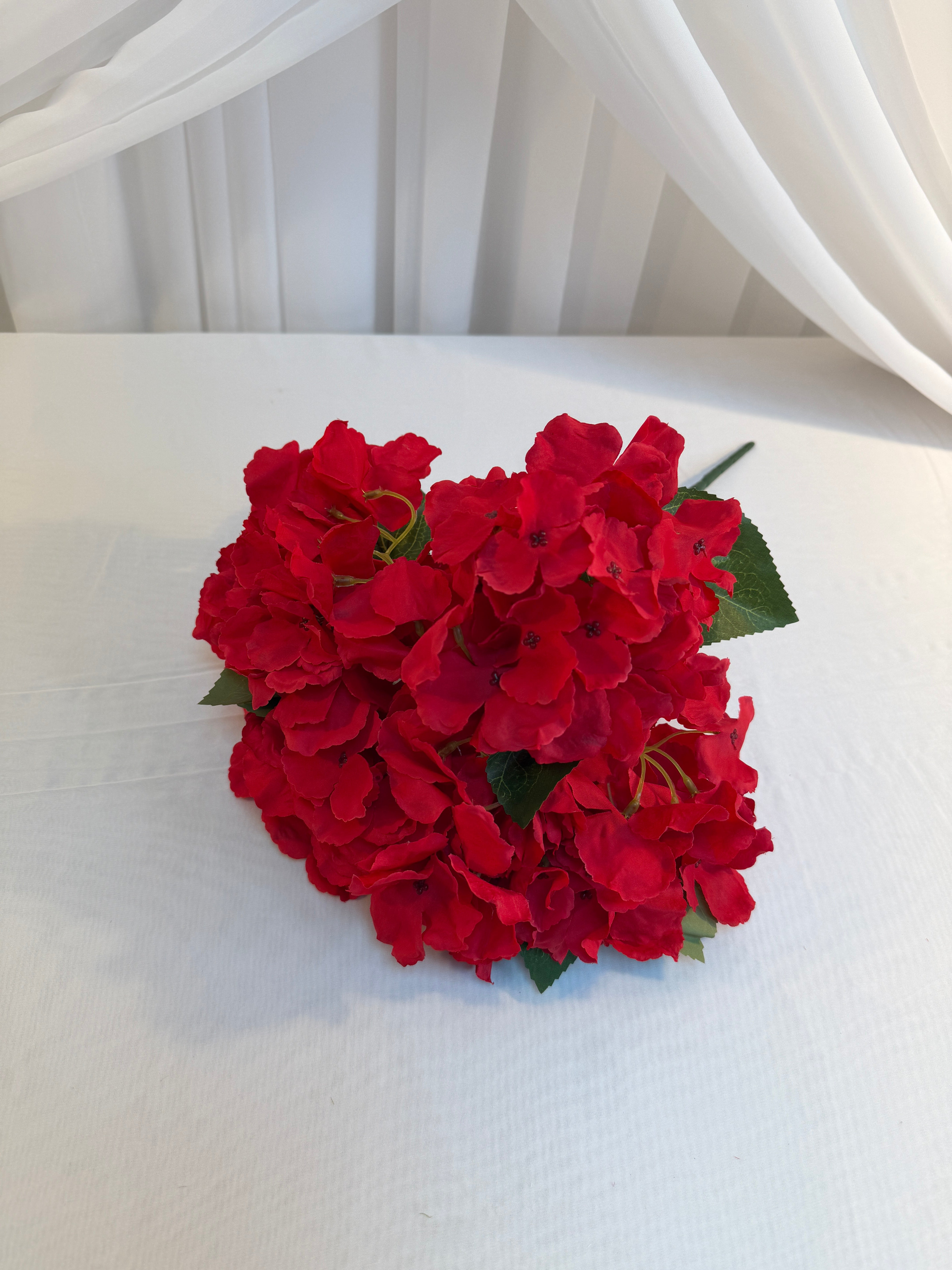 Buchet 5 Hortensii Artificiale Rosu