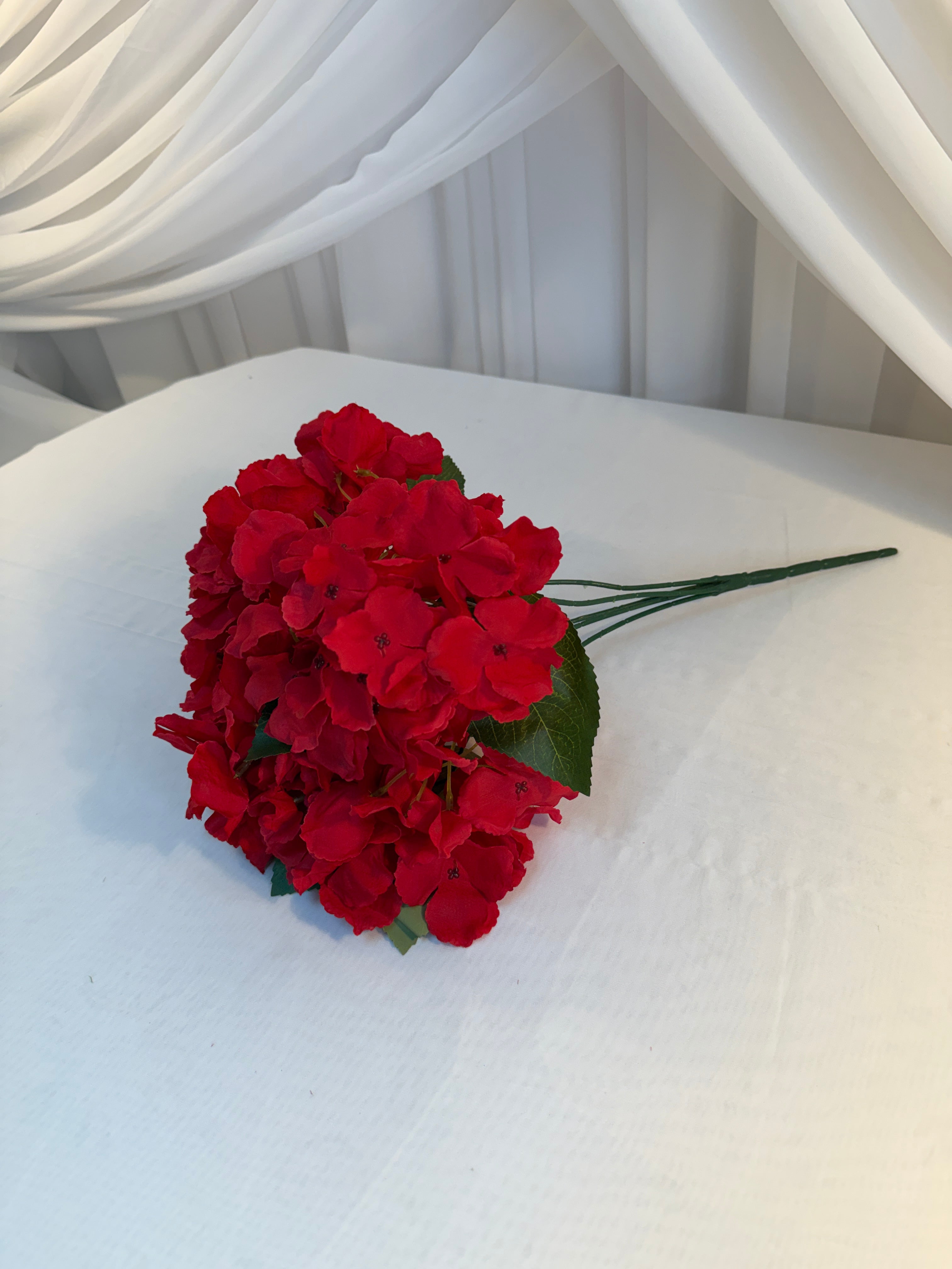 Buchet 5 Hortensii Artificiale Rosu