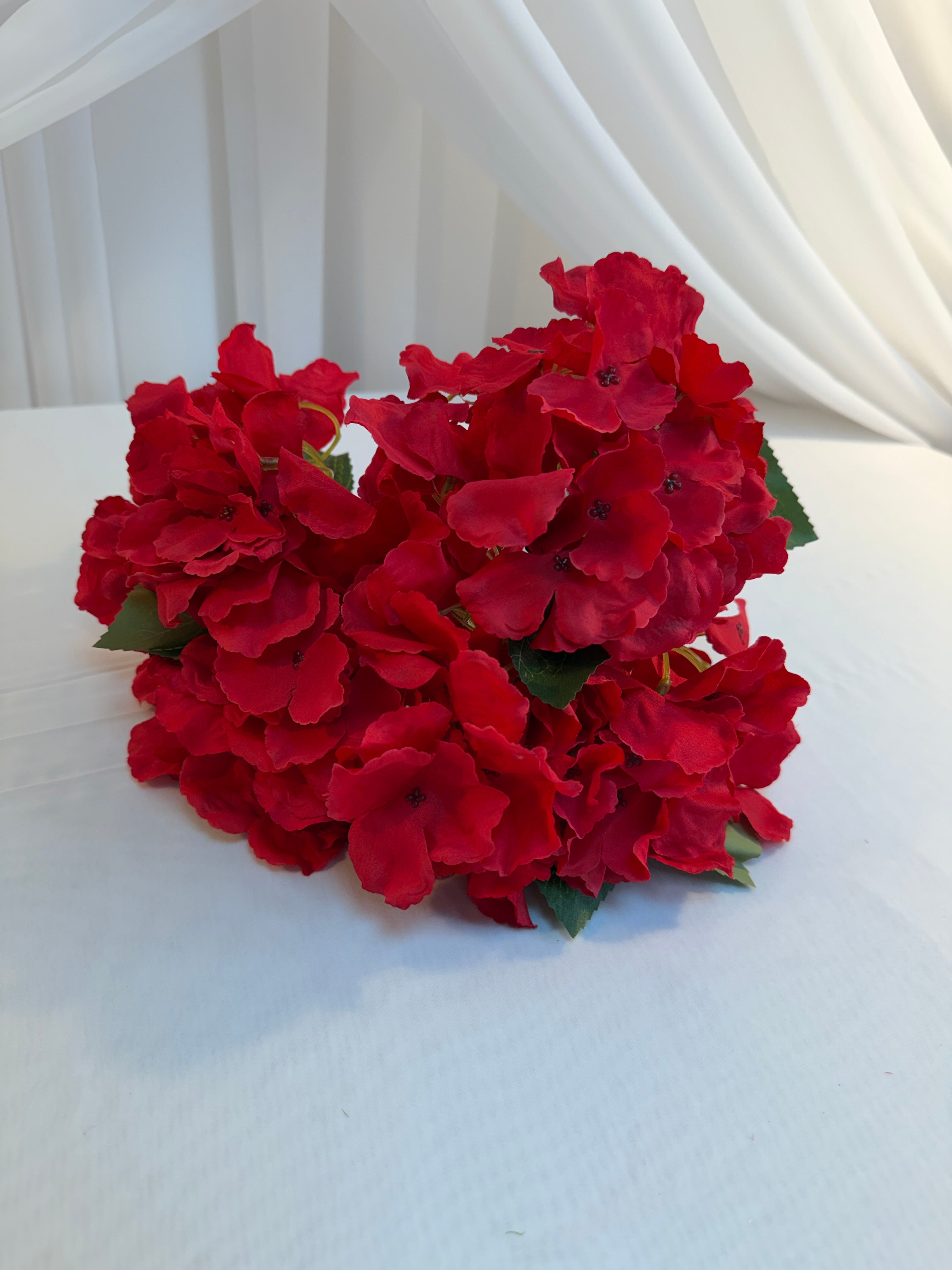 Buchet 5 Hortensii Artificiale Rosu