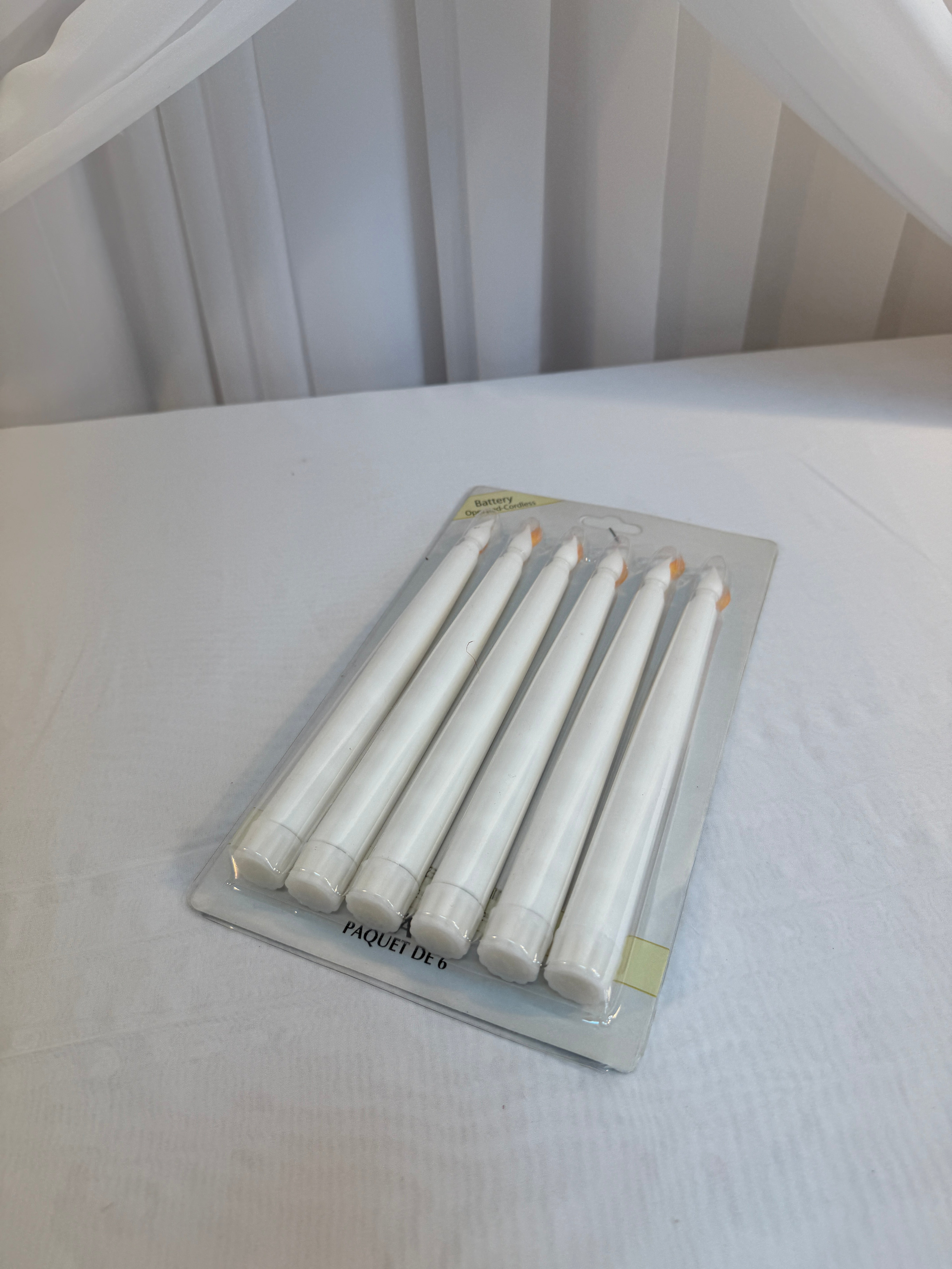 Lumanari Din Plastic 6/set 2cm/21cm Alb