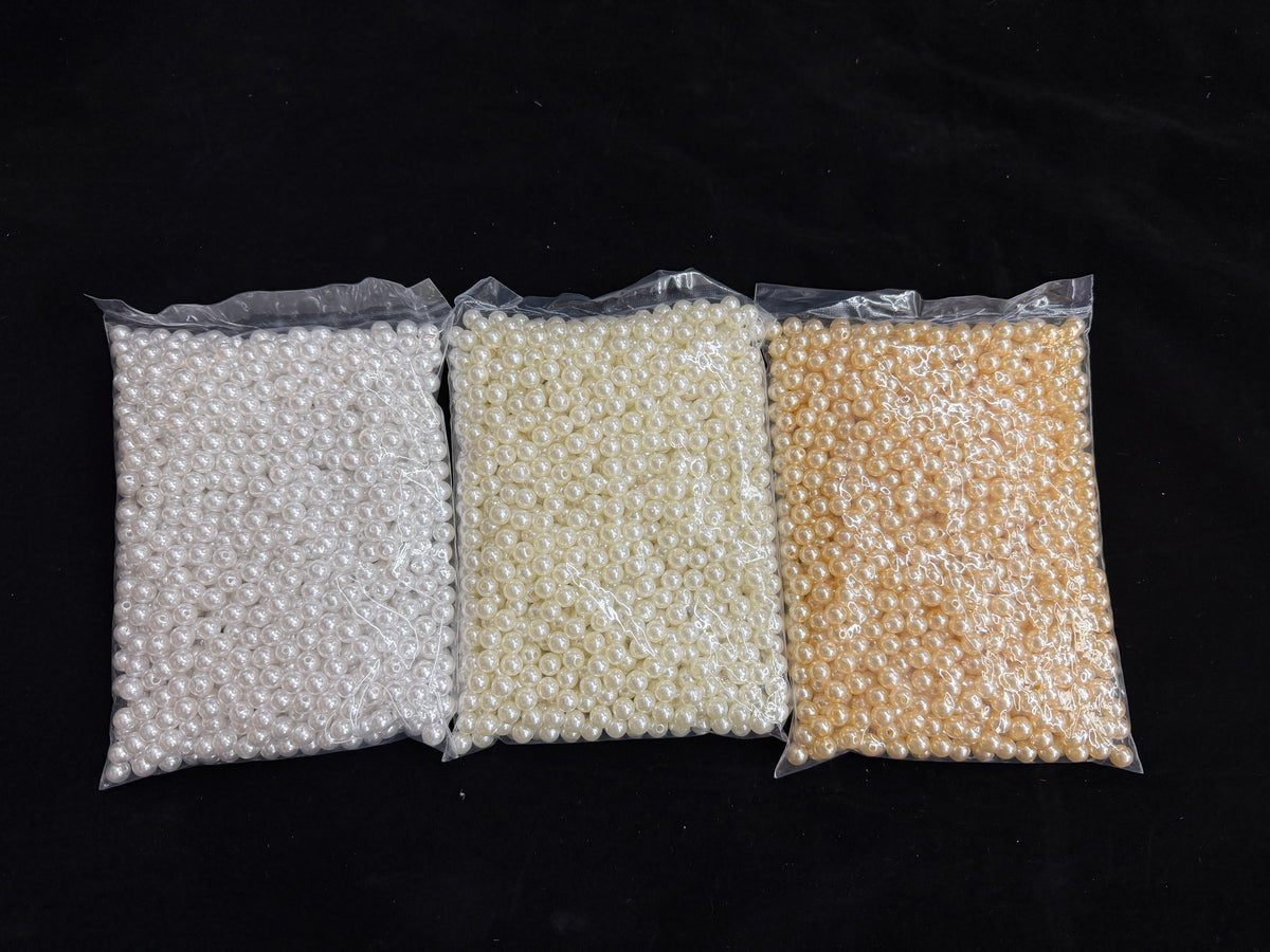 Perle din Plastic Găurite Integral, 10 mm – Pungă 500 g