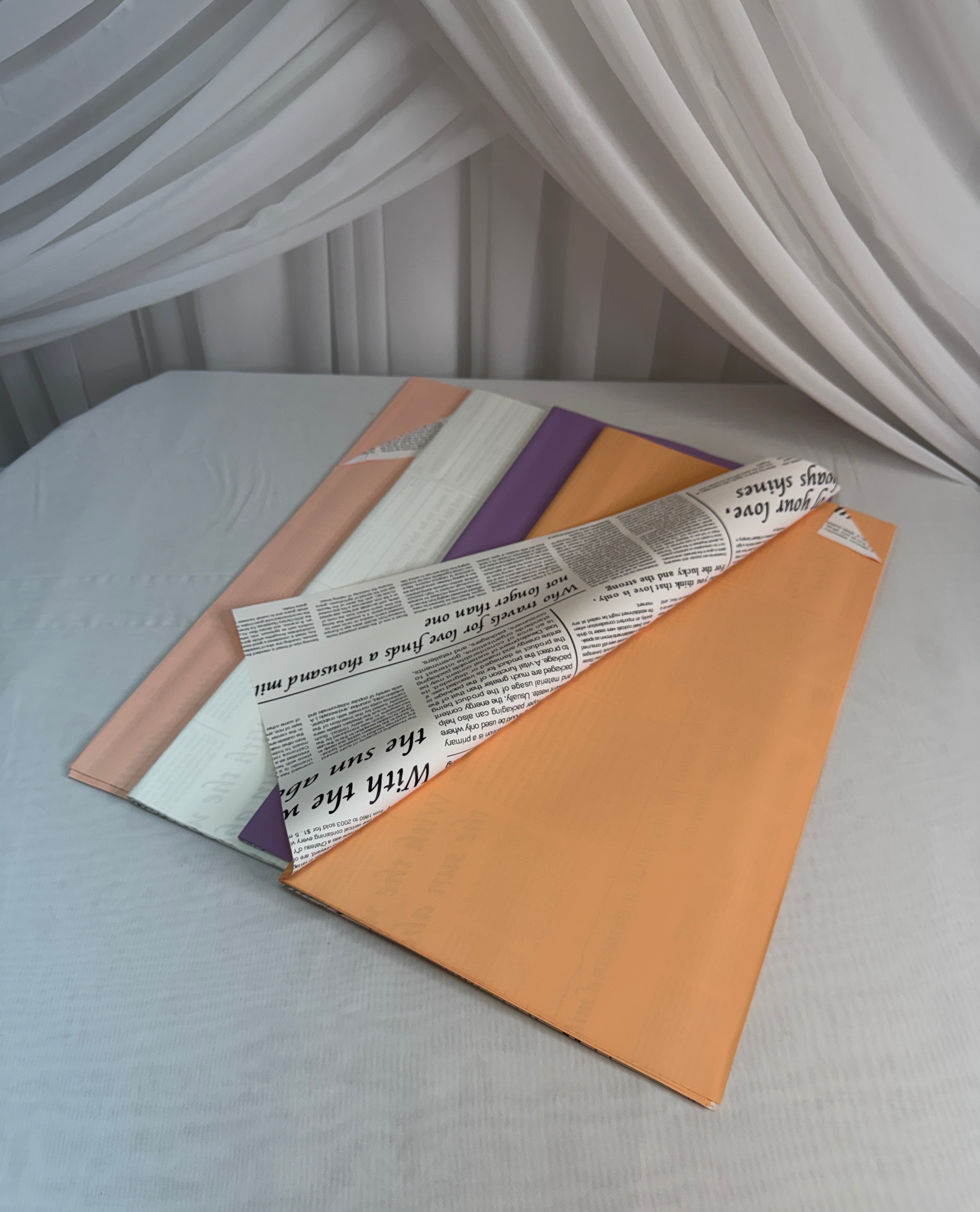 Ambalaj Flori 20/set O fata Ziar, O Fata Uni Color