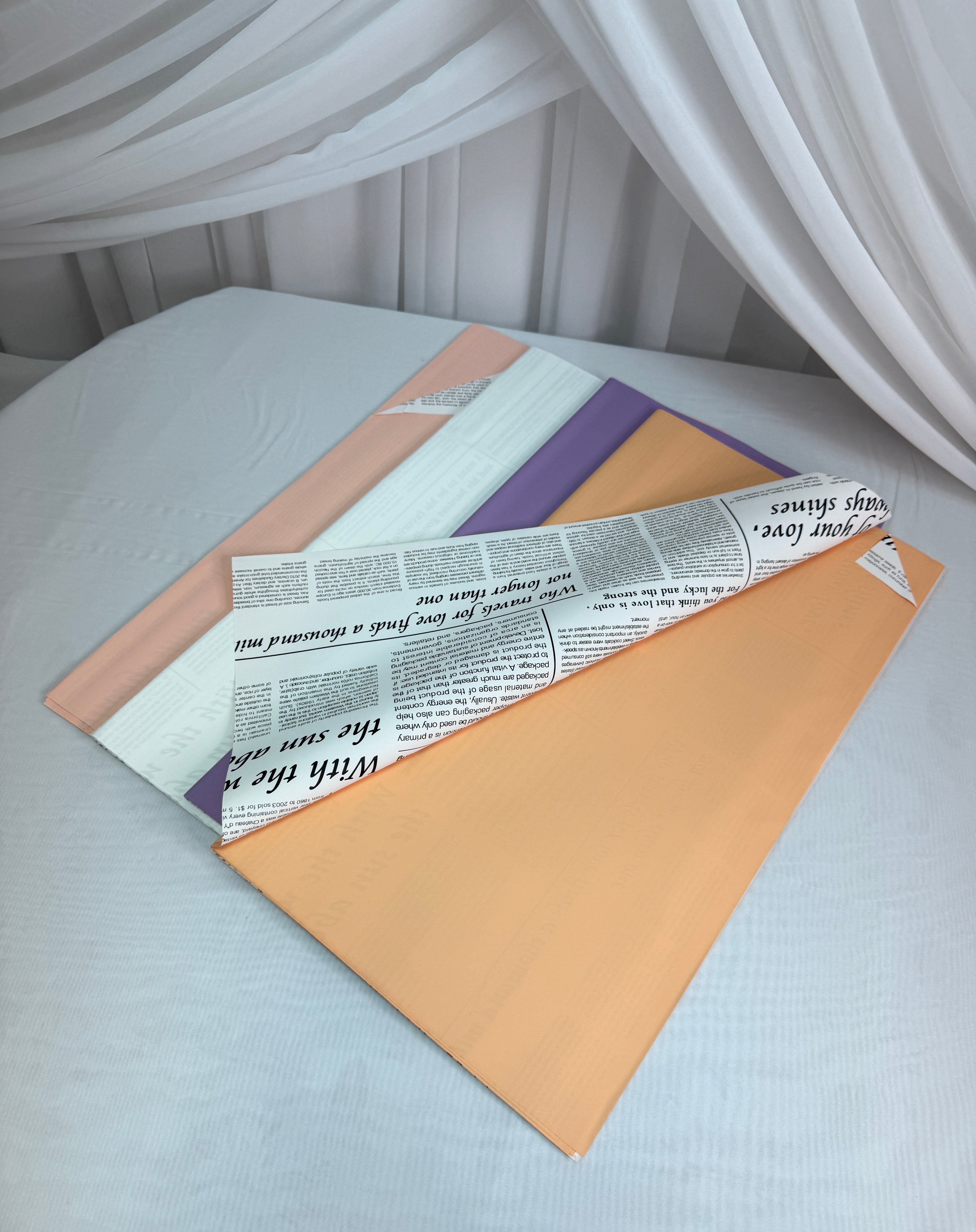 Ambalaj Flori 20/set O fata Ziar, O Fata Uni Color