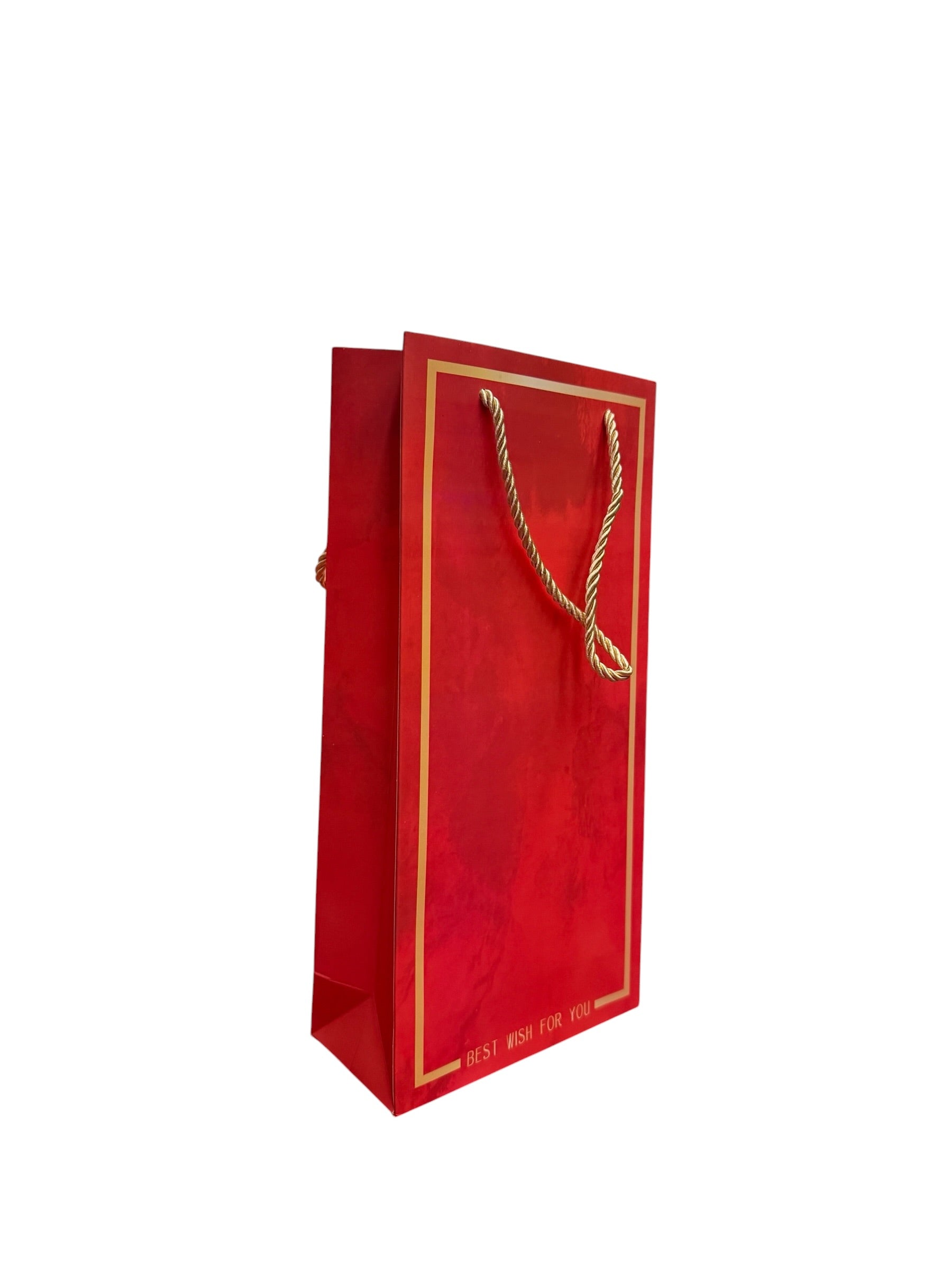 Pungi Cadou Pentru Sticla Chenar Auriu 17x35x8cm