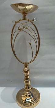 Suport Aranjamente Florale Metal Auriu Oval Mijloc 57cm