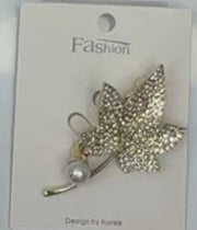 Brose Frunza Strasuri Si Perla 6/set