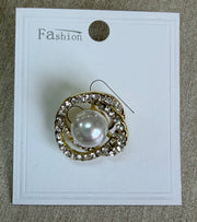 Brose Perla Mare Si Strasuri 6/set