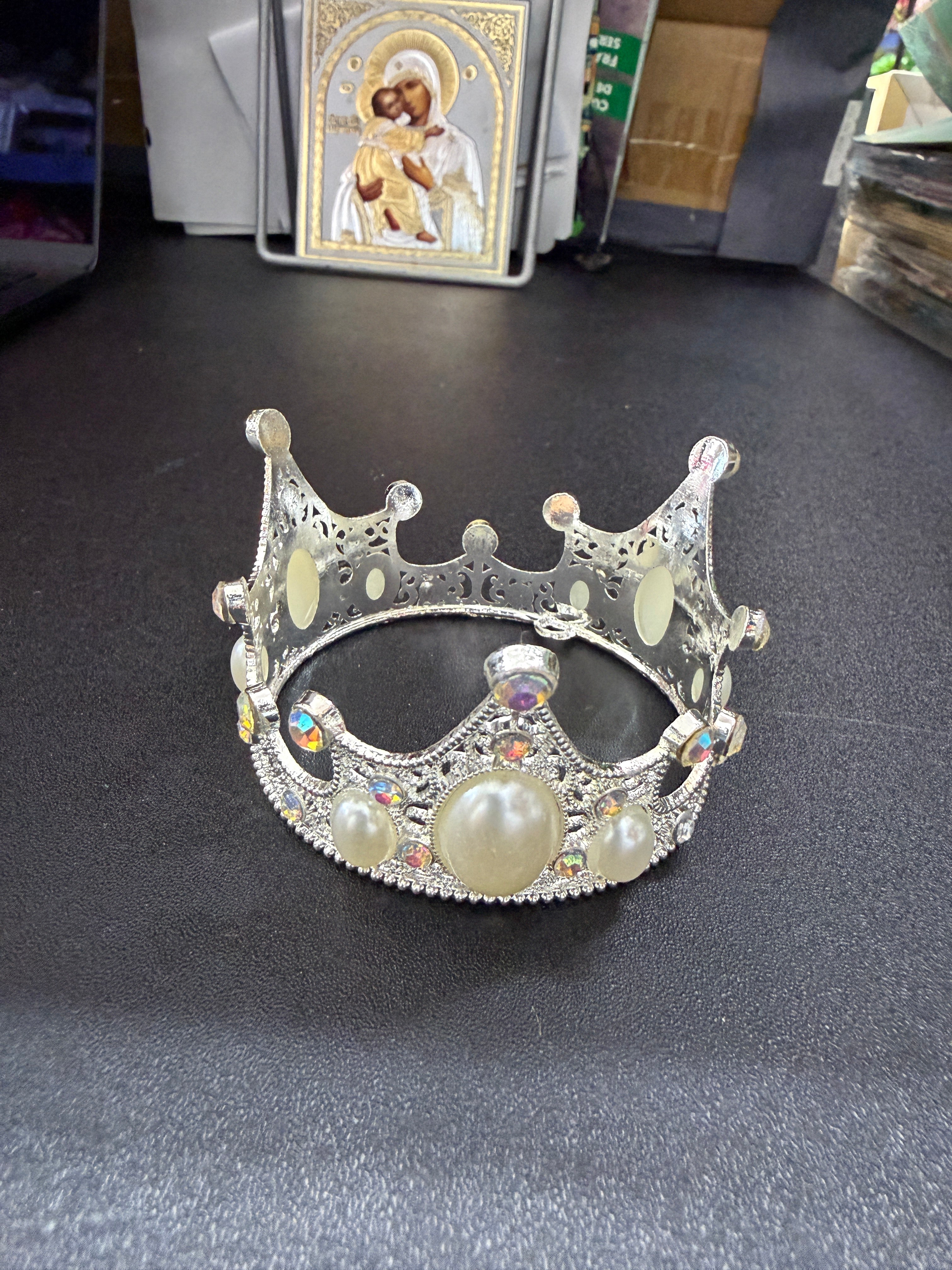 Coronita Metal Cu Strasuri Decorativa Medie