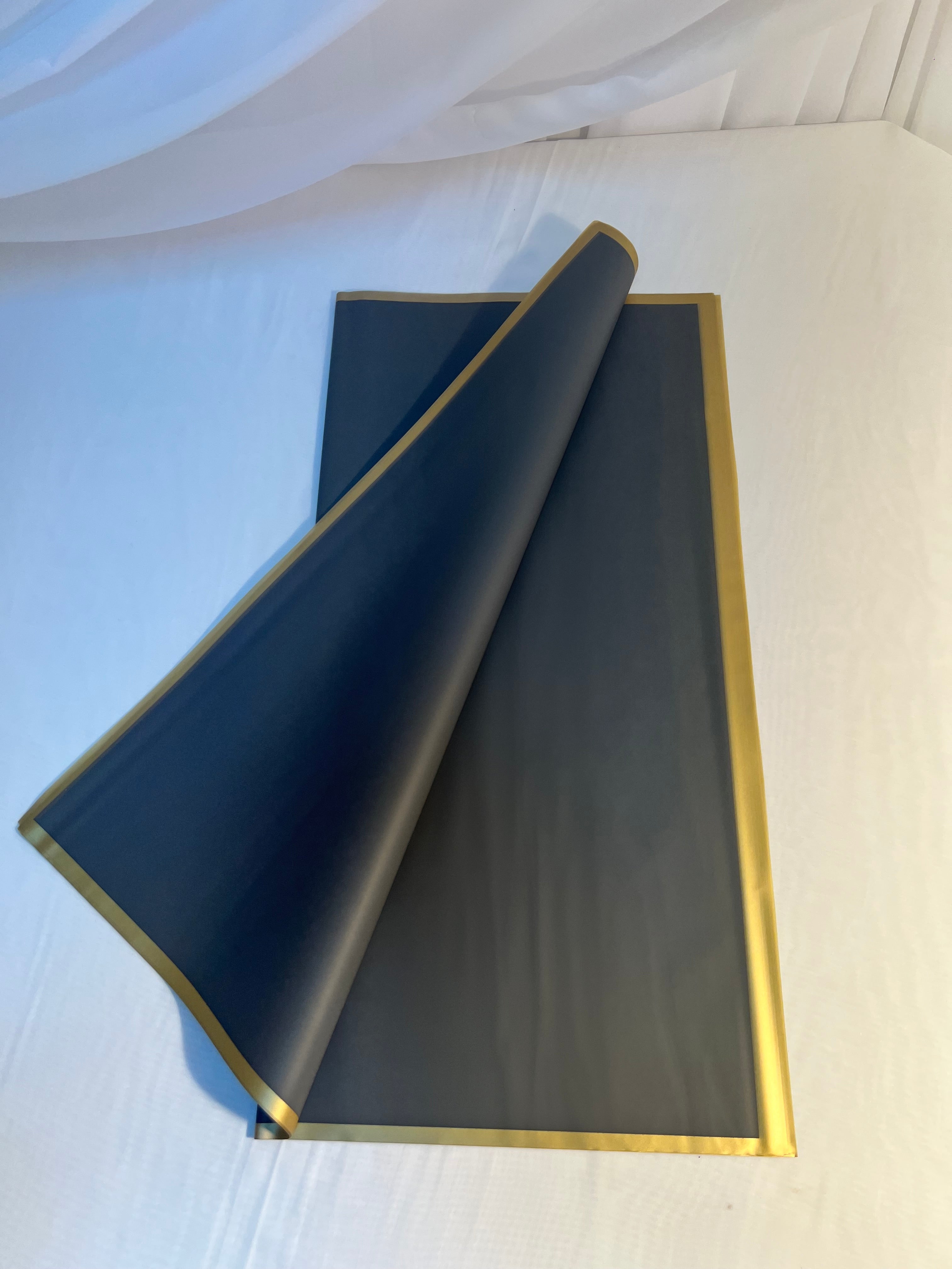 Ambalaj Flori Plastic 20/set Uni Cu Margini Aurii