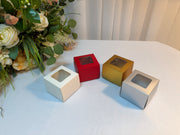 Cutii Cadou Carton Cu Geam 10/set 7,5x7,5x6cm
